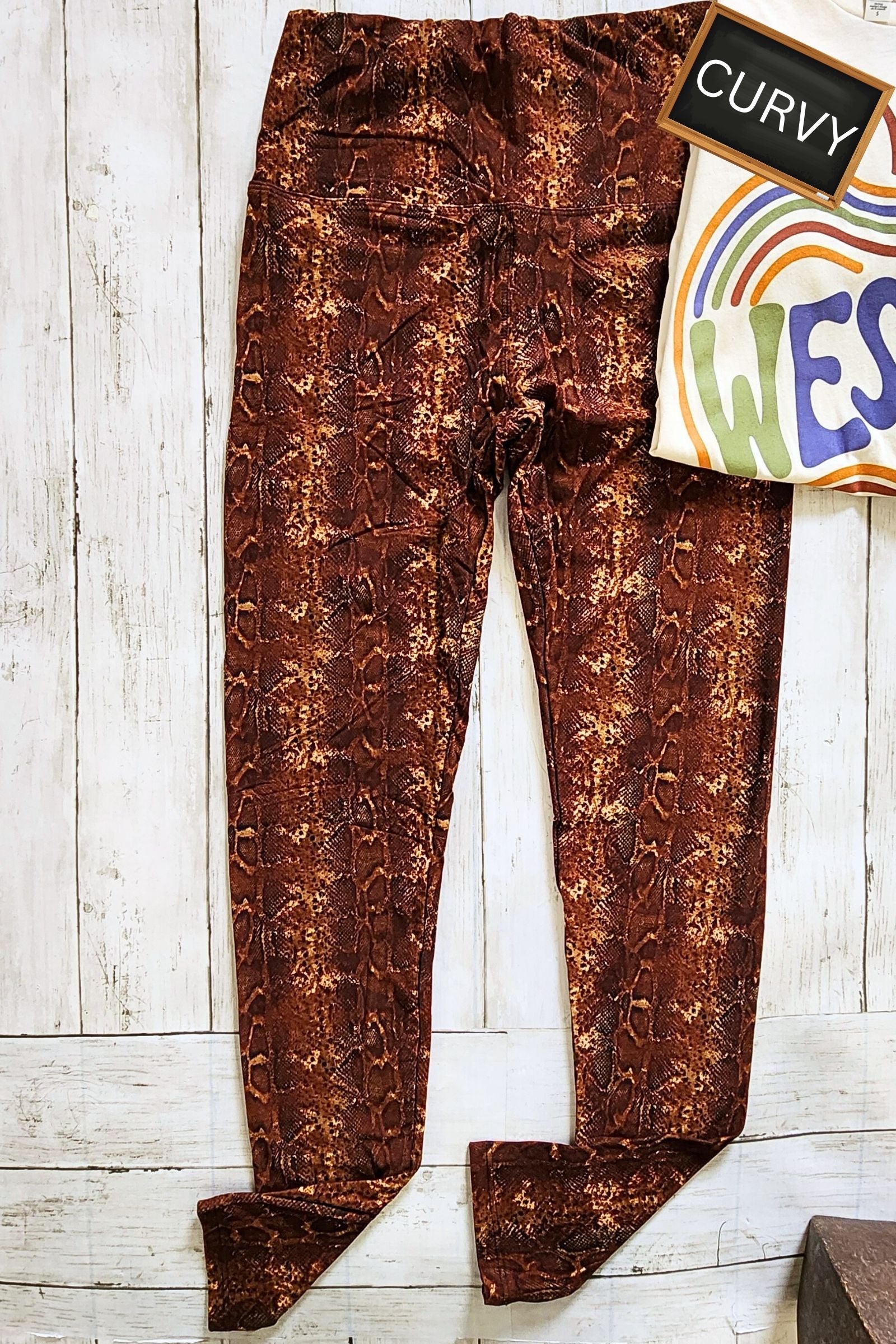 CURVY Scarlett Snake Print Yoga Legging