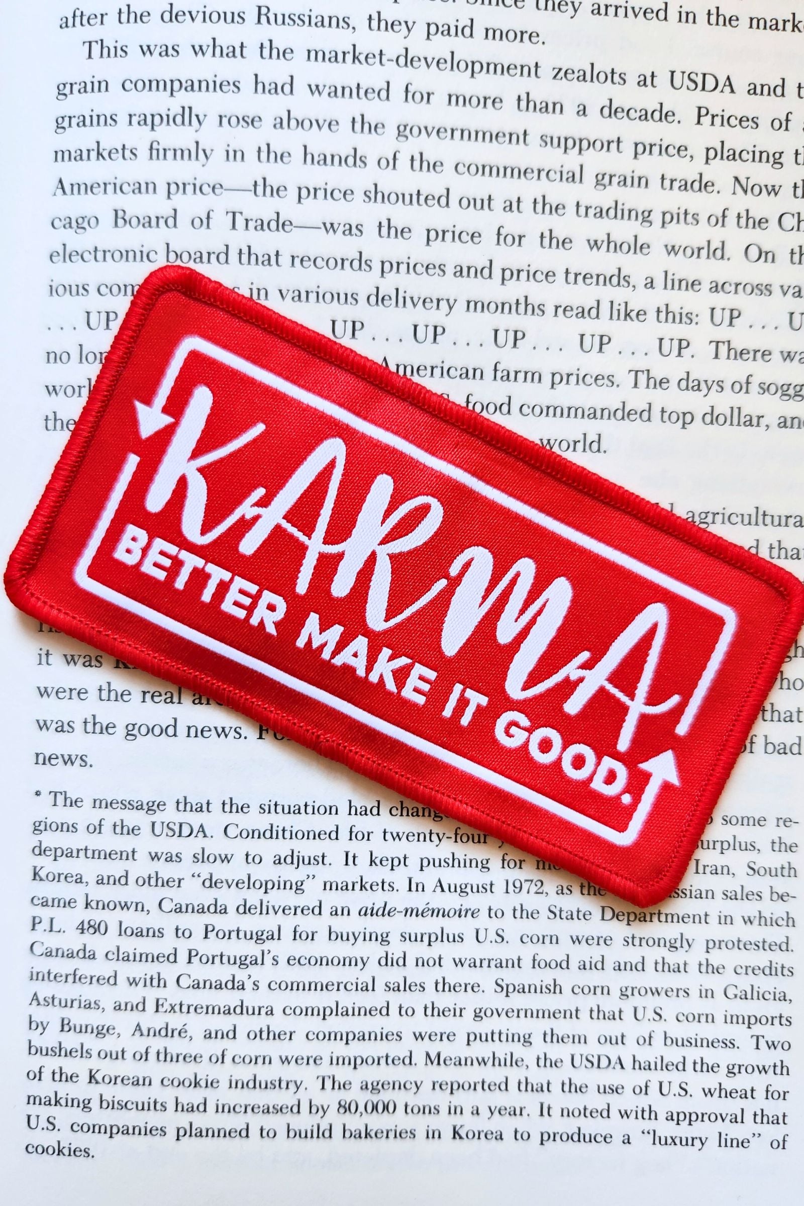 Karma Embroidered Patch