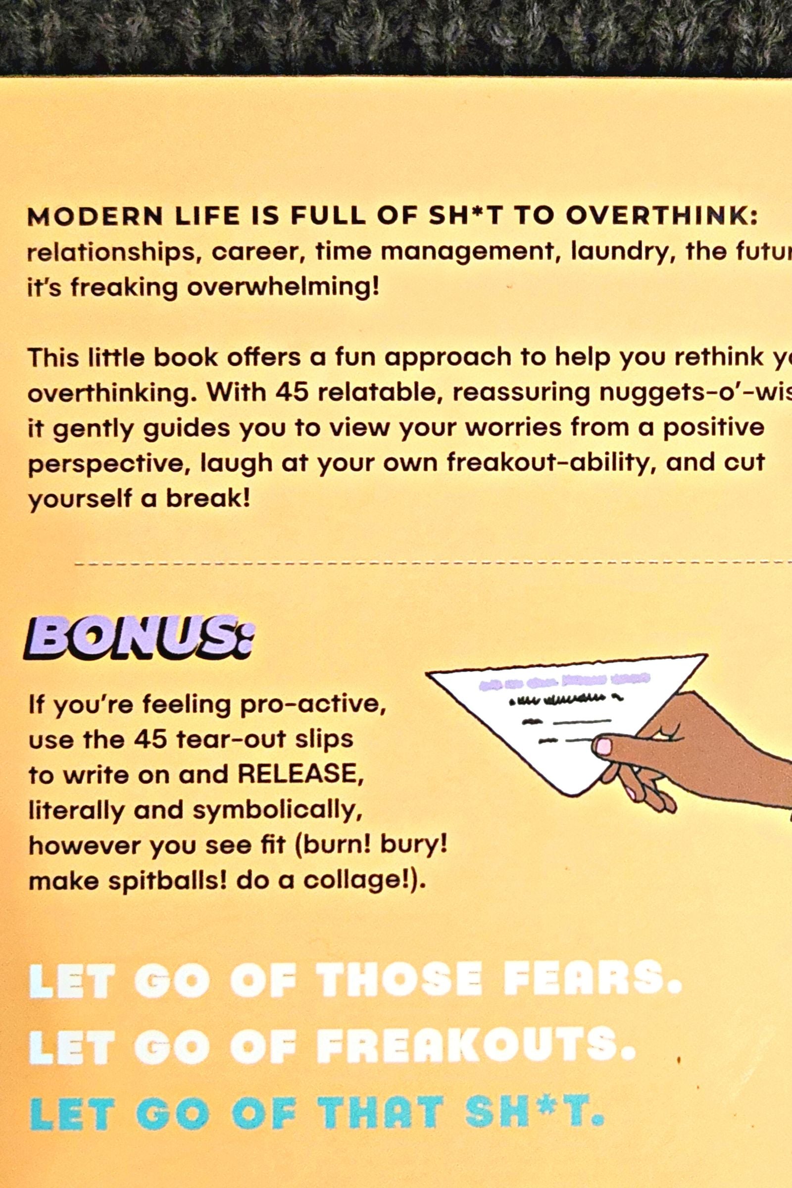 Let Go of That Shit Overthinking Help Book