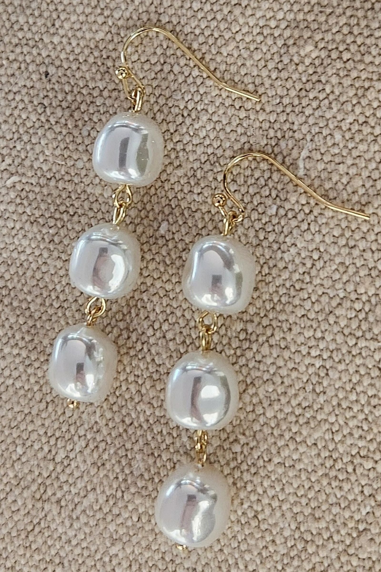 Josie Gold Pearl Drop Earring