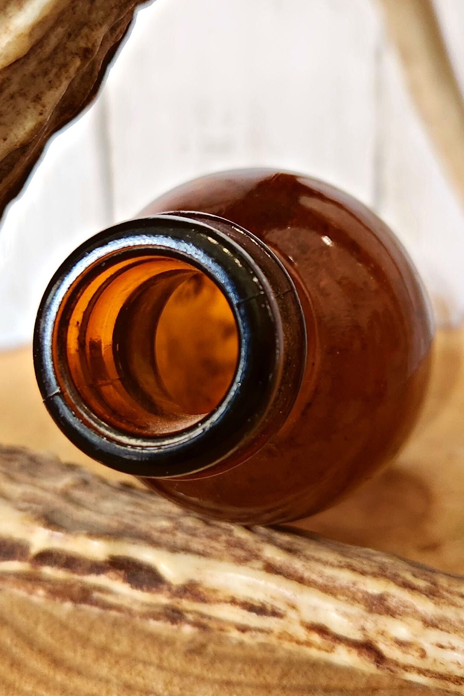 Vintage Small Brown Bottle