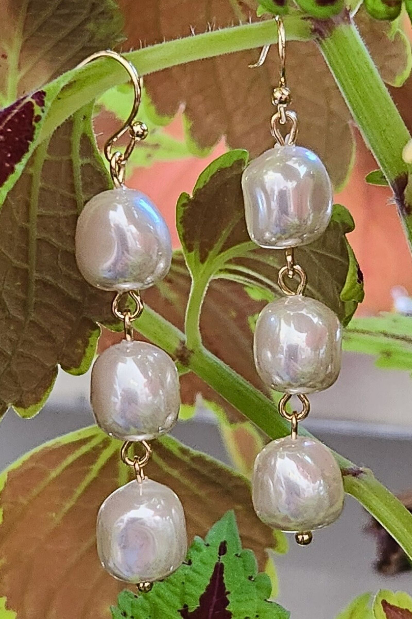 Josie Gold Pearl Drop Earring