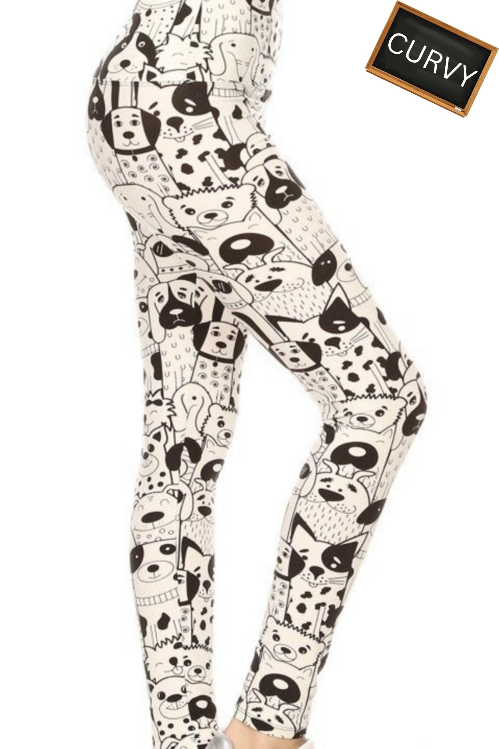 CURVY Dog Mom Yoga Leggings