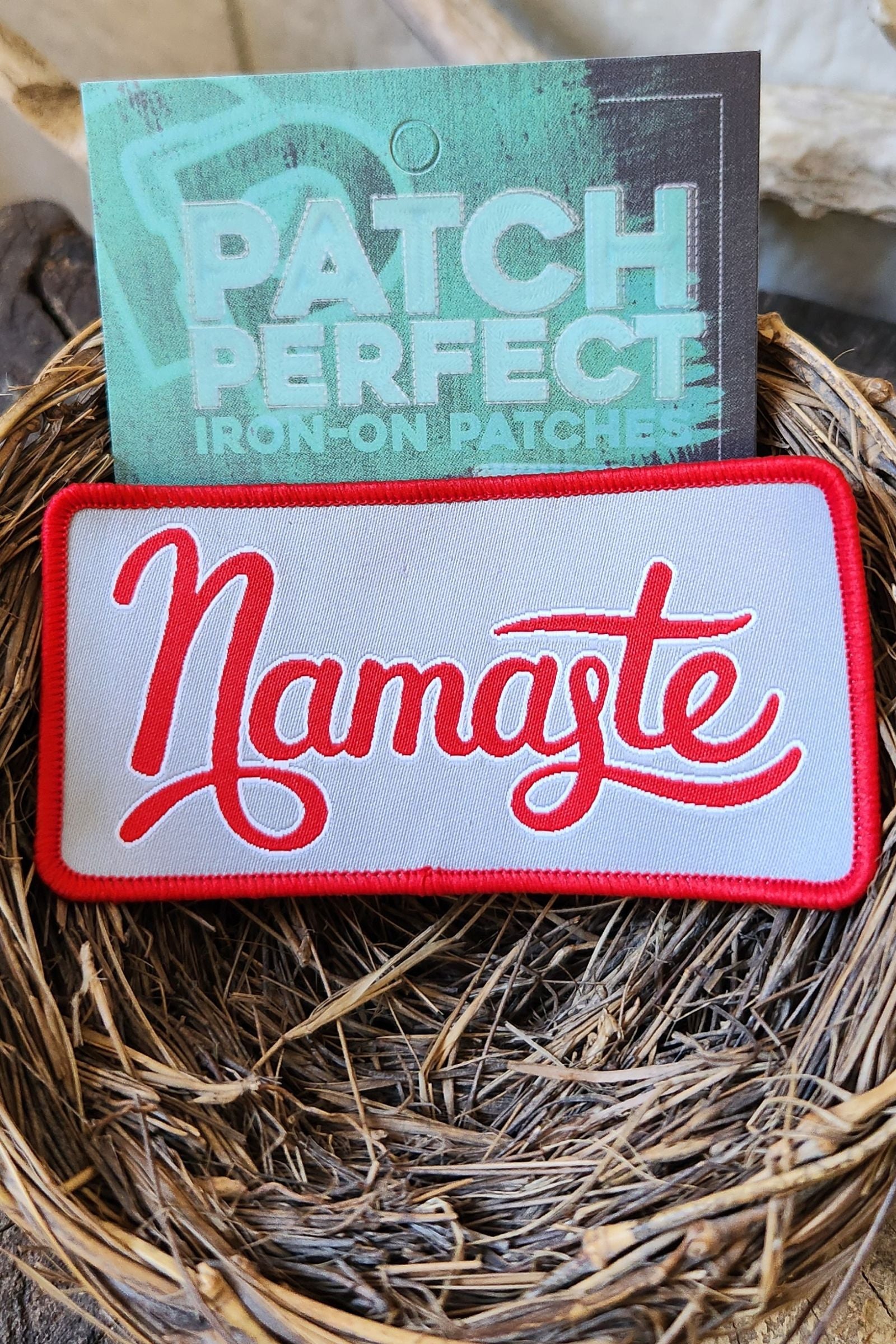 Namaste Embroidered Patch