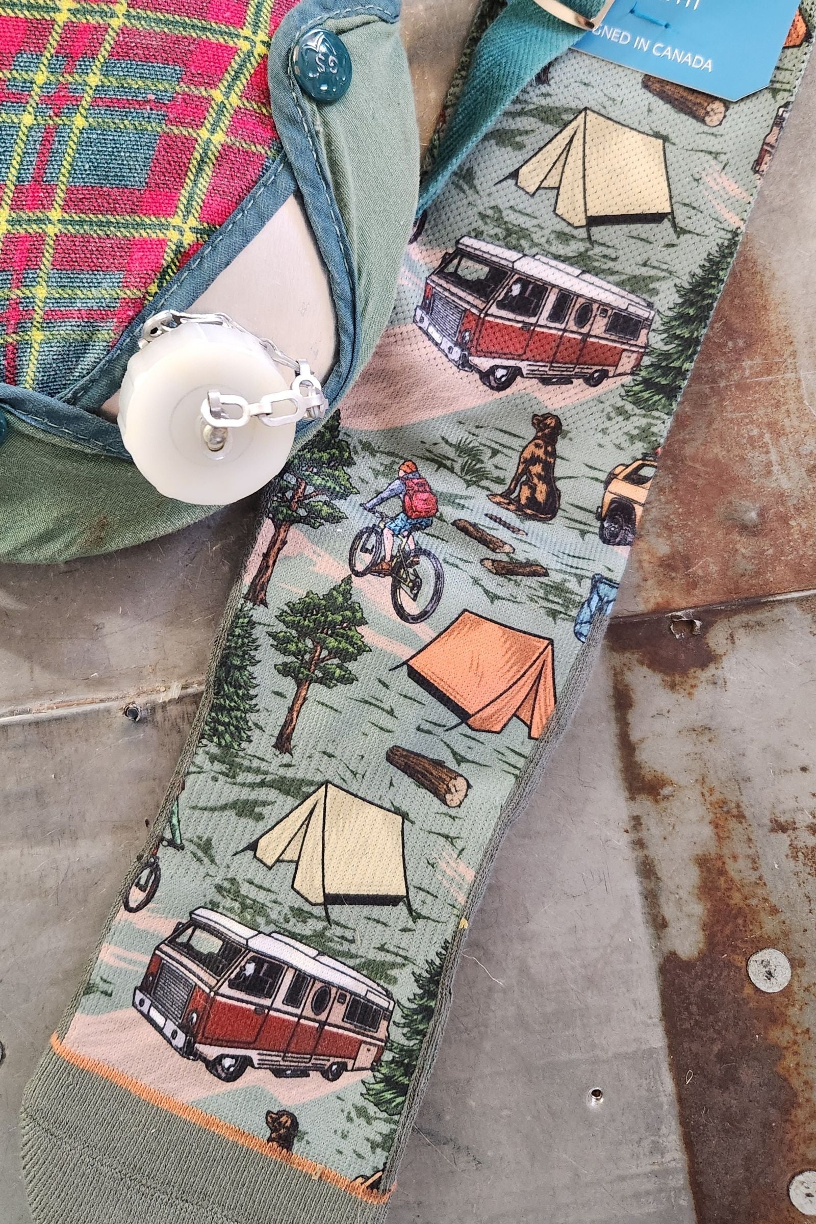 Vintage Camping Trip Men's Crew Socks