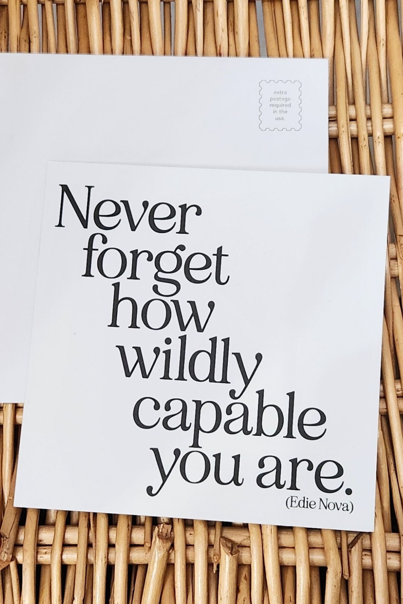 Never Forget How Wildly Capable You Are Inspirational Card