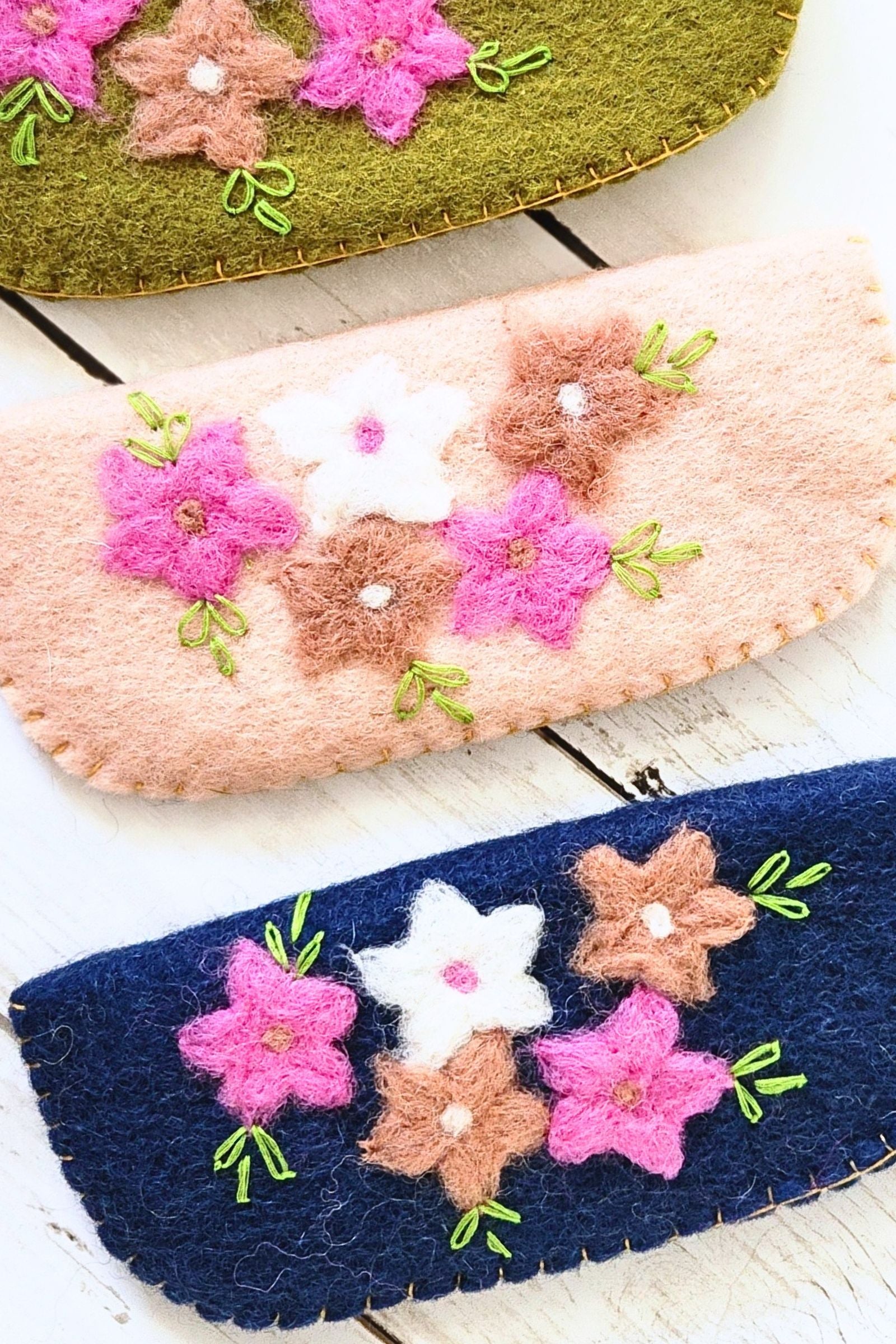 Dusty Peach Felted Sunglass Case