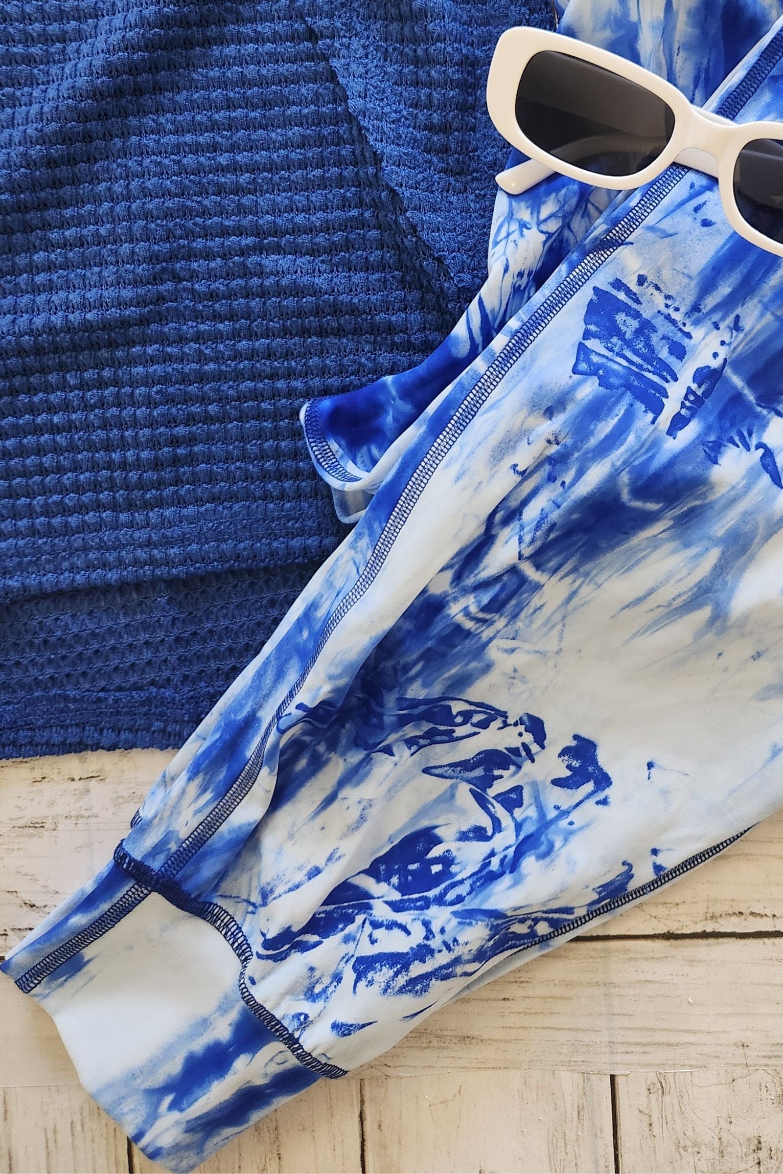 Blue Shibori Tie Dye Joggers