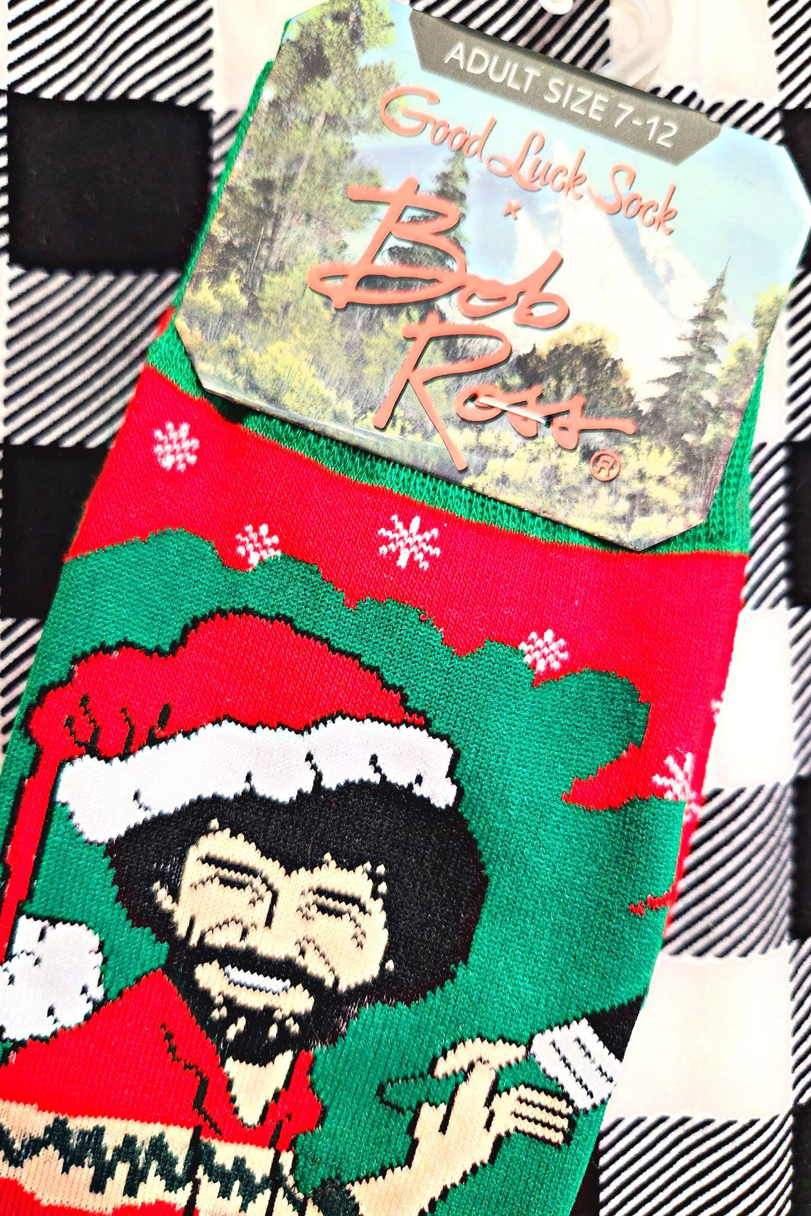 Bob Ross Christmas Men's Crew Socks