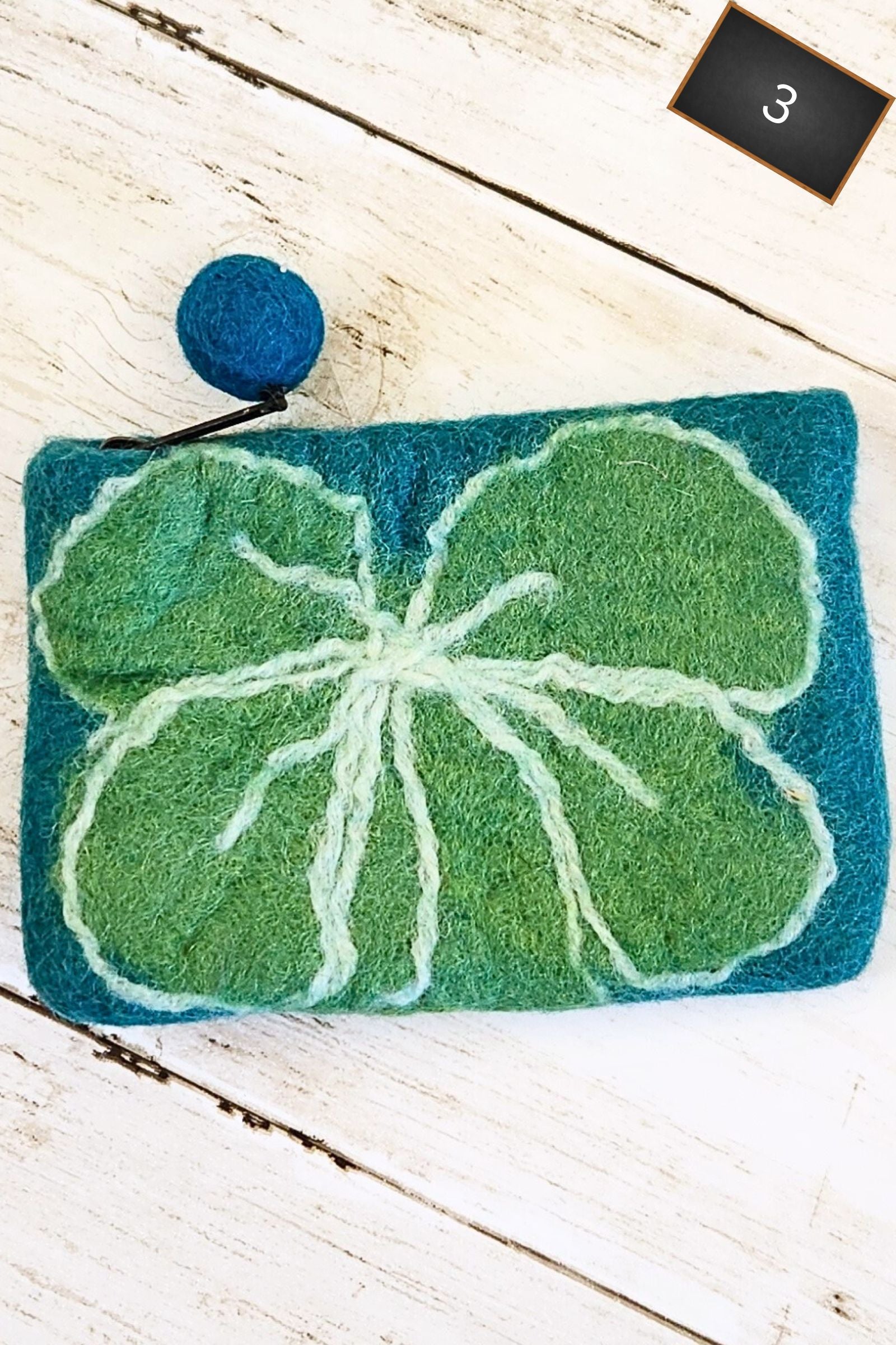 Felted Floral Coin Purse