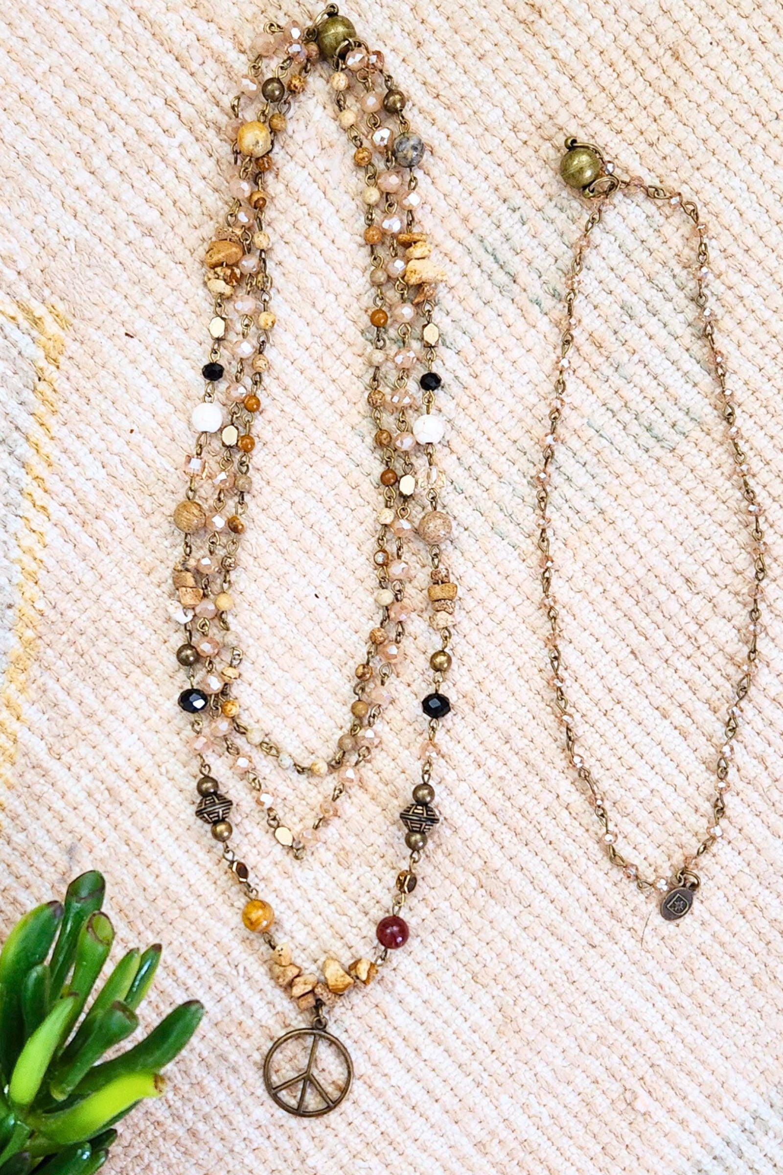 Laurie Layered Peace Necklace