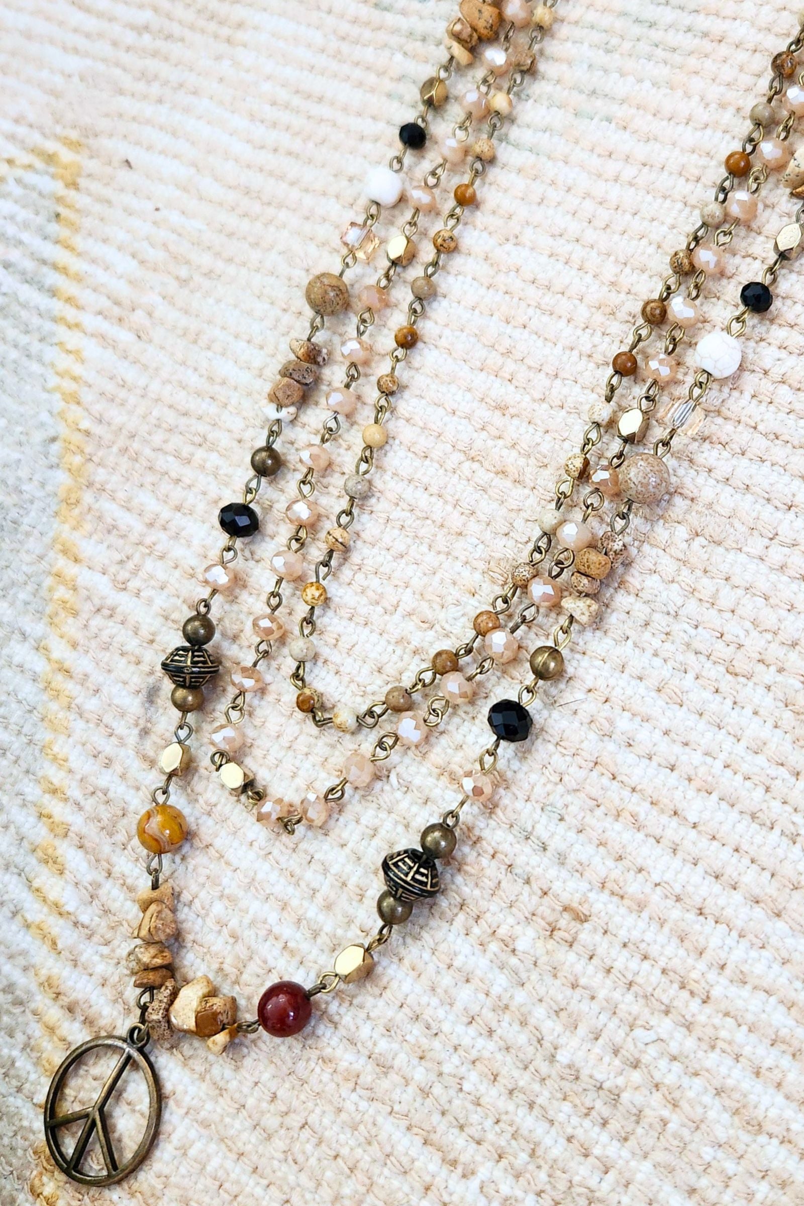 Laurie Layered Peace Necklace