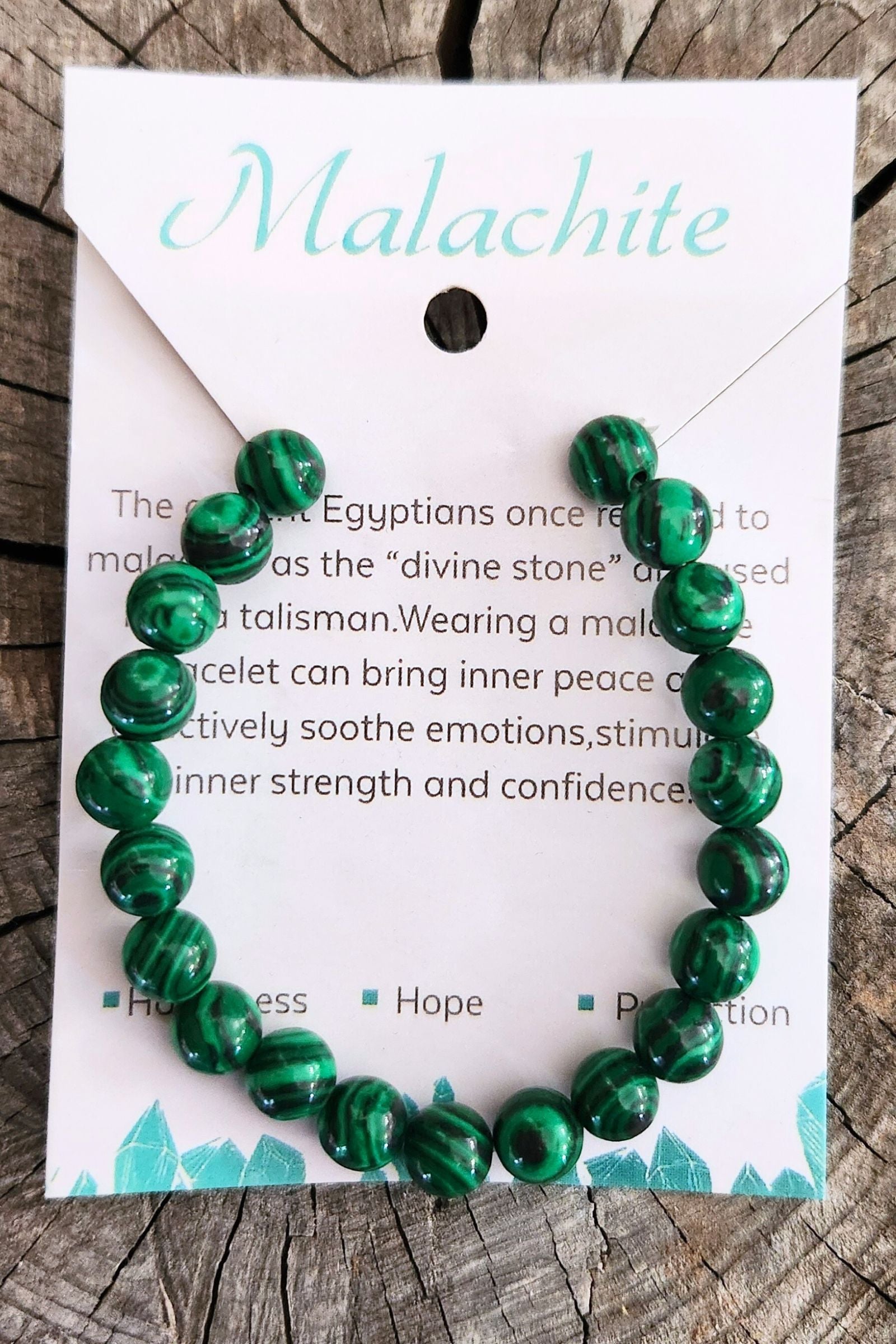 Stone Malachite Stretch Bracelet
