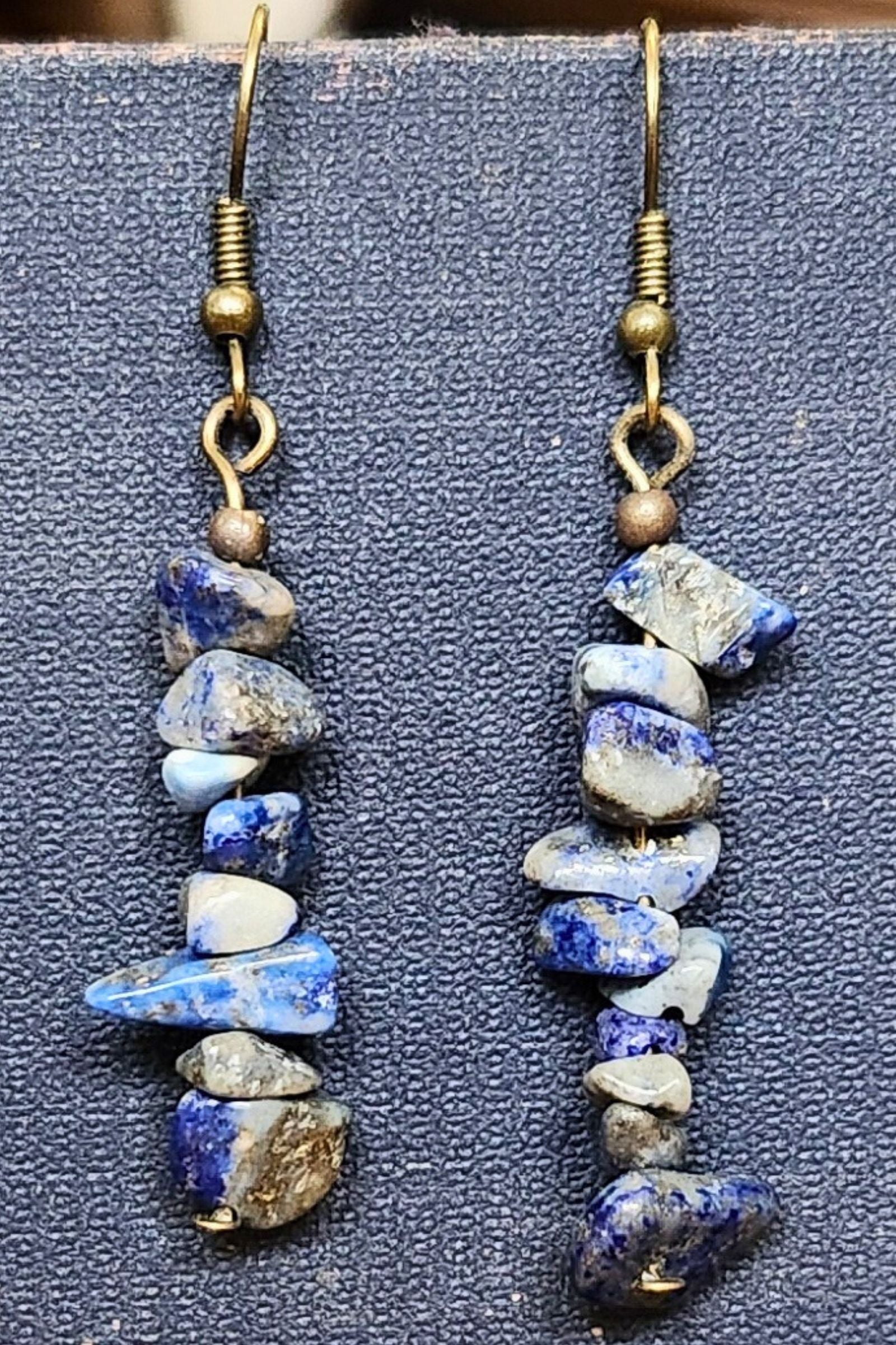 Stacey Blue Beaded Earrings