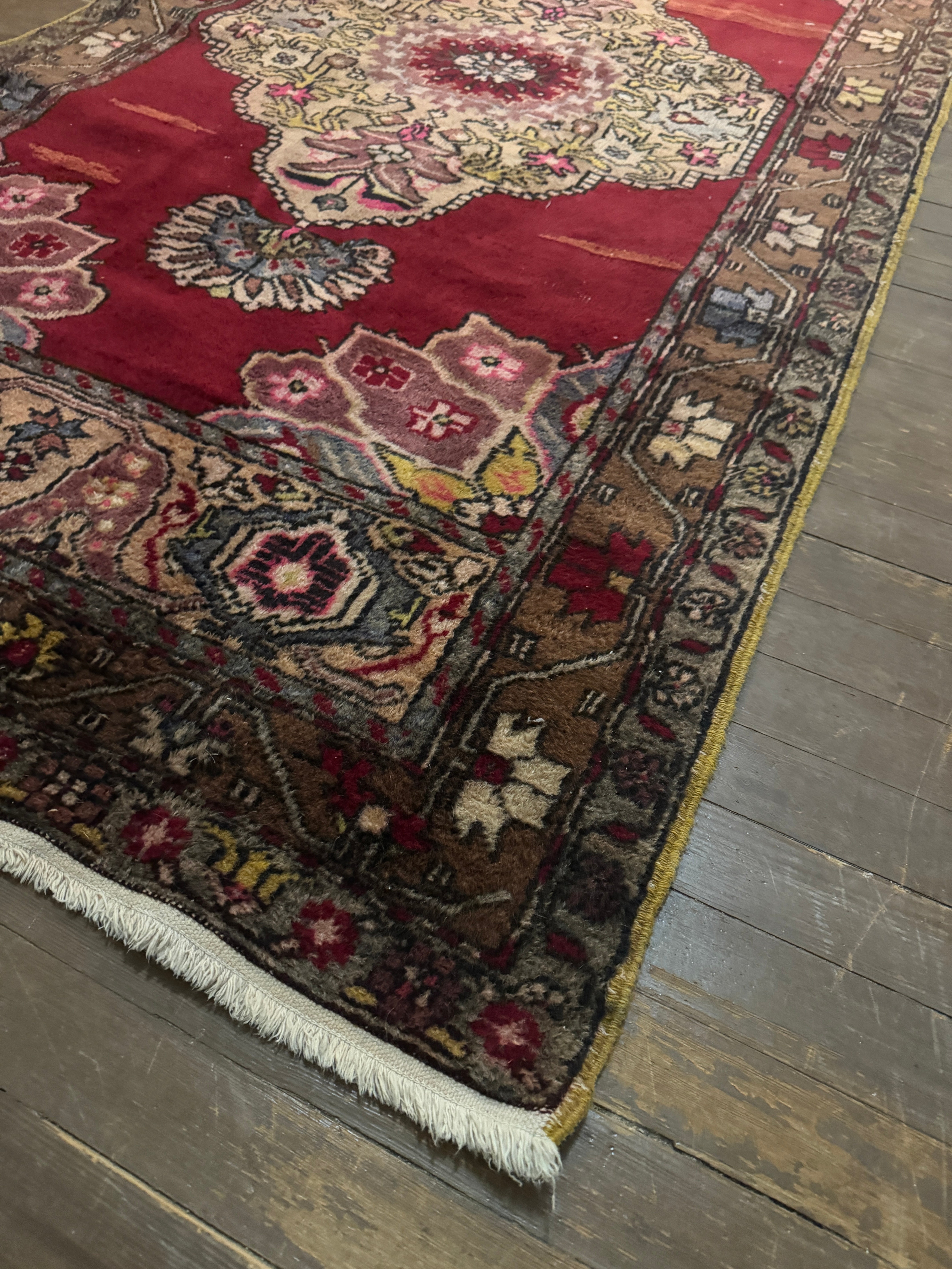 Antique Turkish Medallion Rug - 6'6" x 3'3" (rug #004)