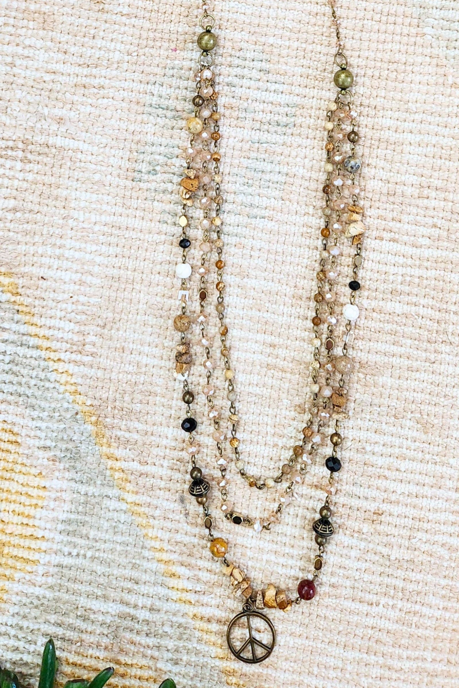 Laurie Layered Peace Necklace