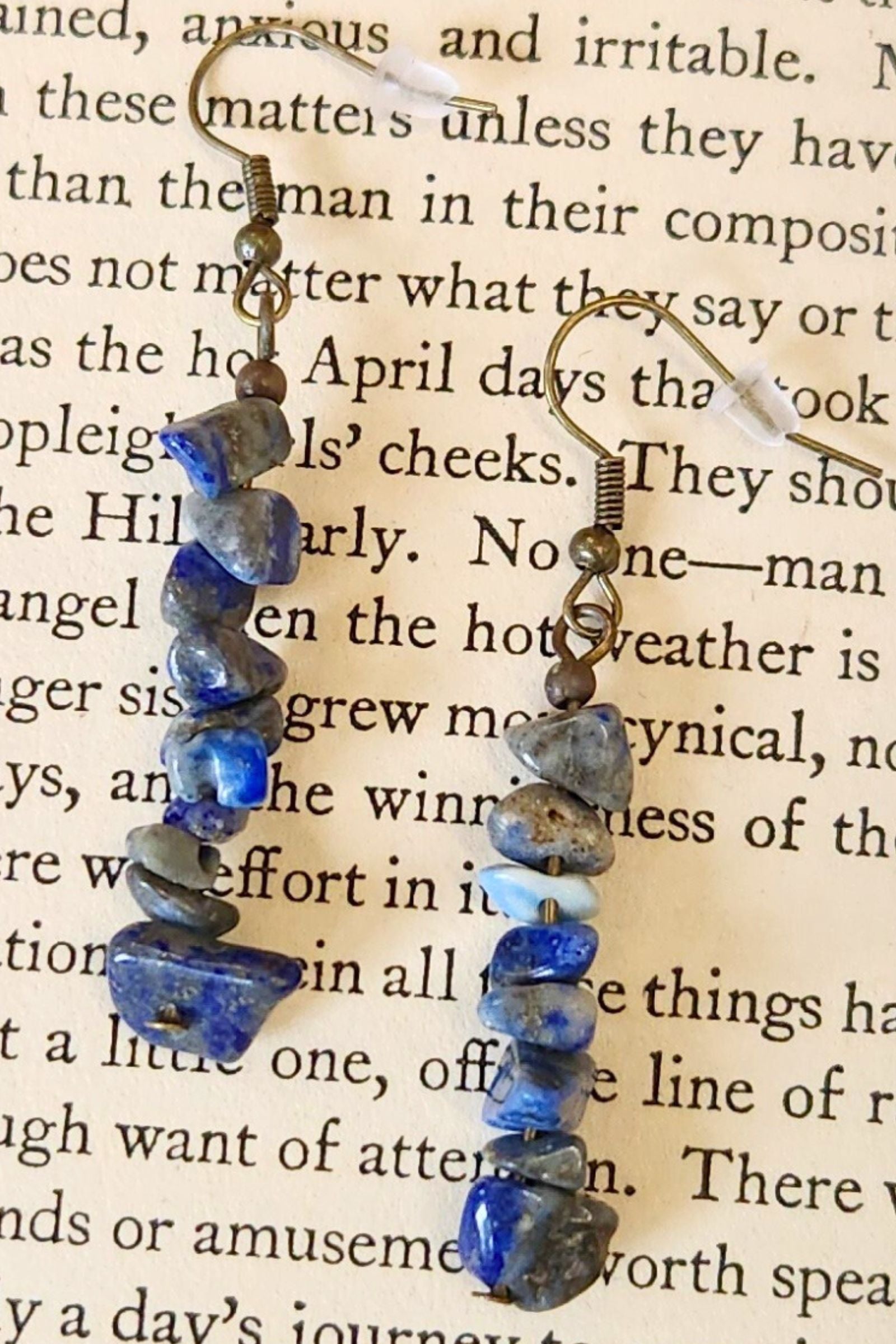 Stacey Blue Beaded Earrings