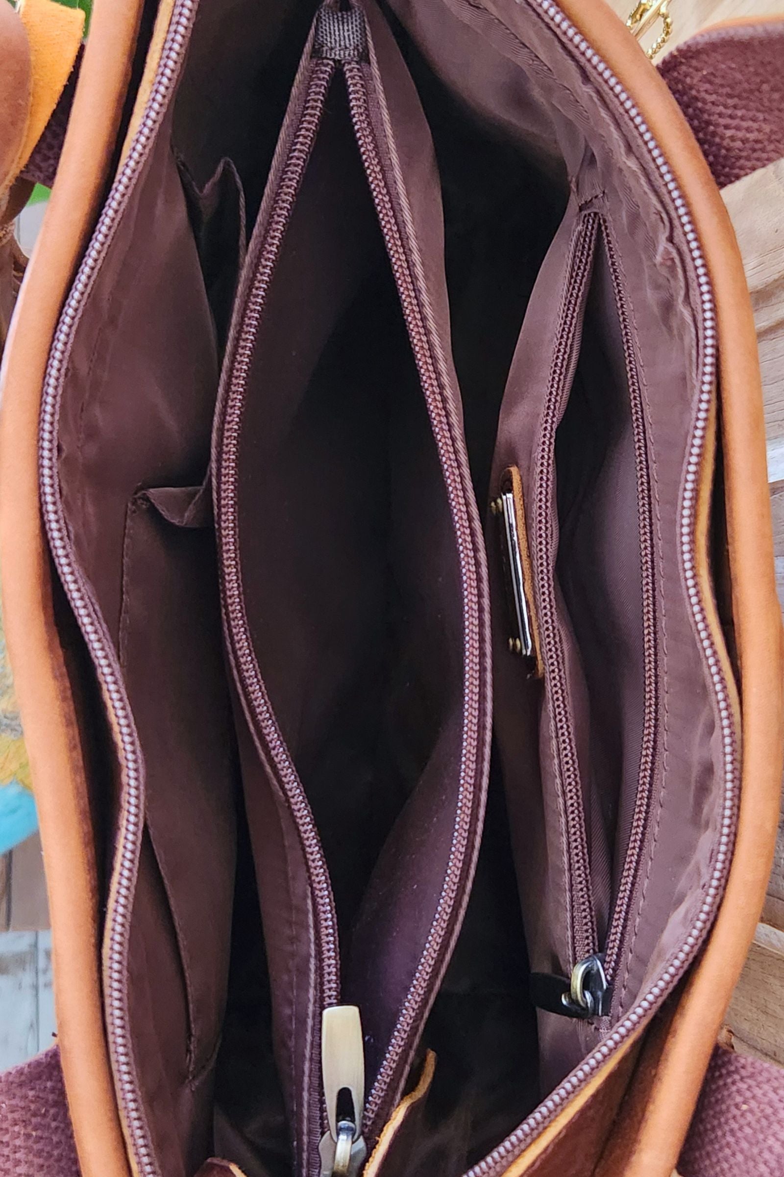 Vintage Cowhide Leather Tote Bag