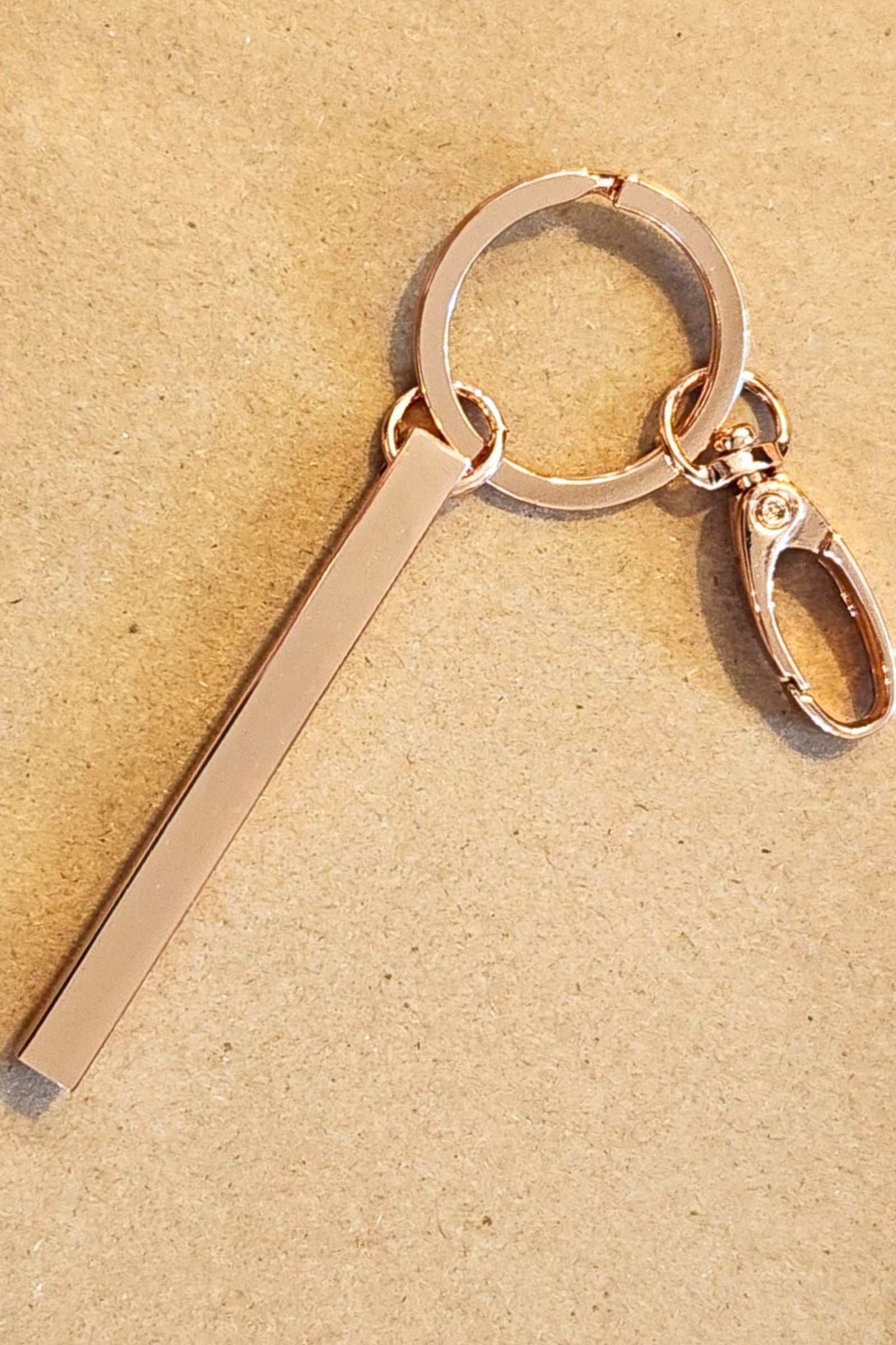 You're My Person Rose Gold Bar Keychain