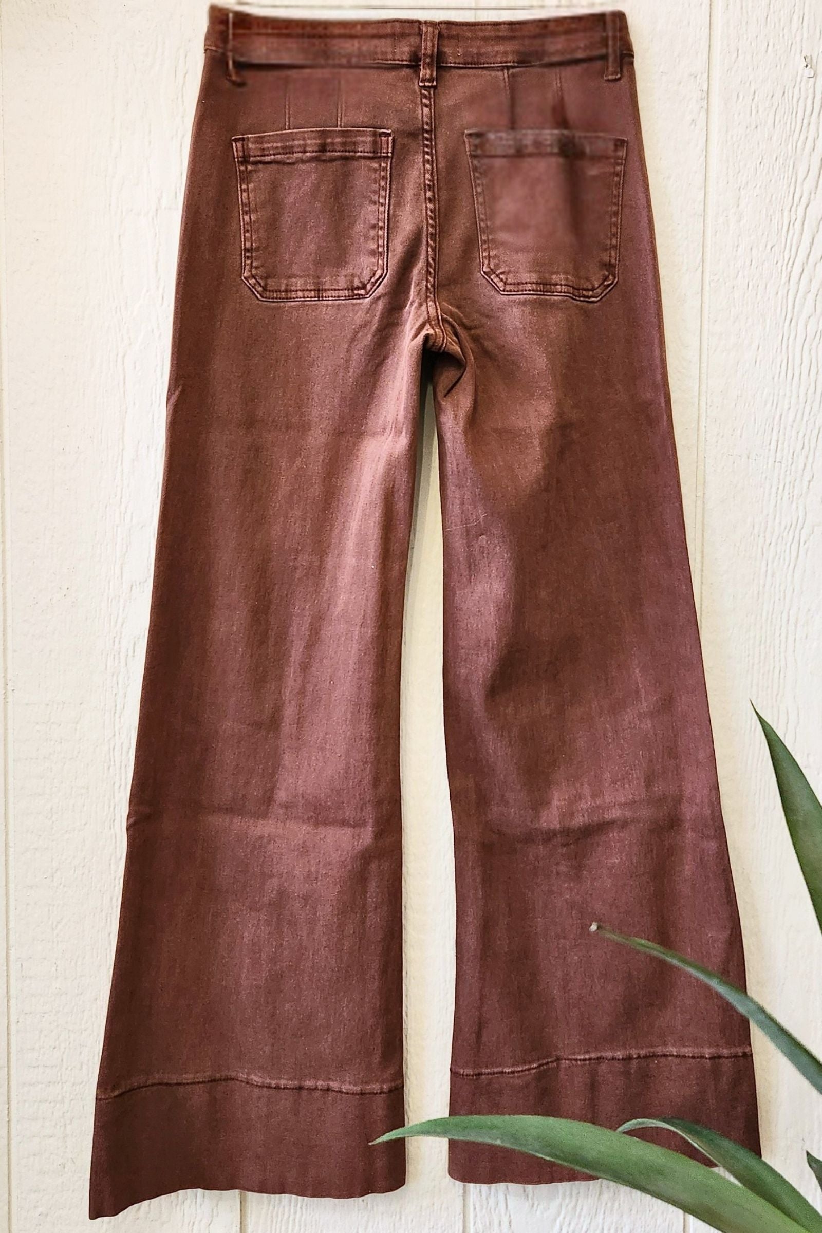 Mid-rise Brown Denim Jeans