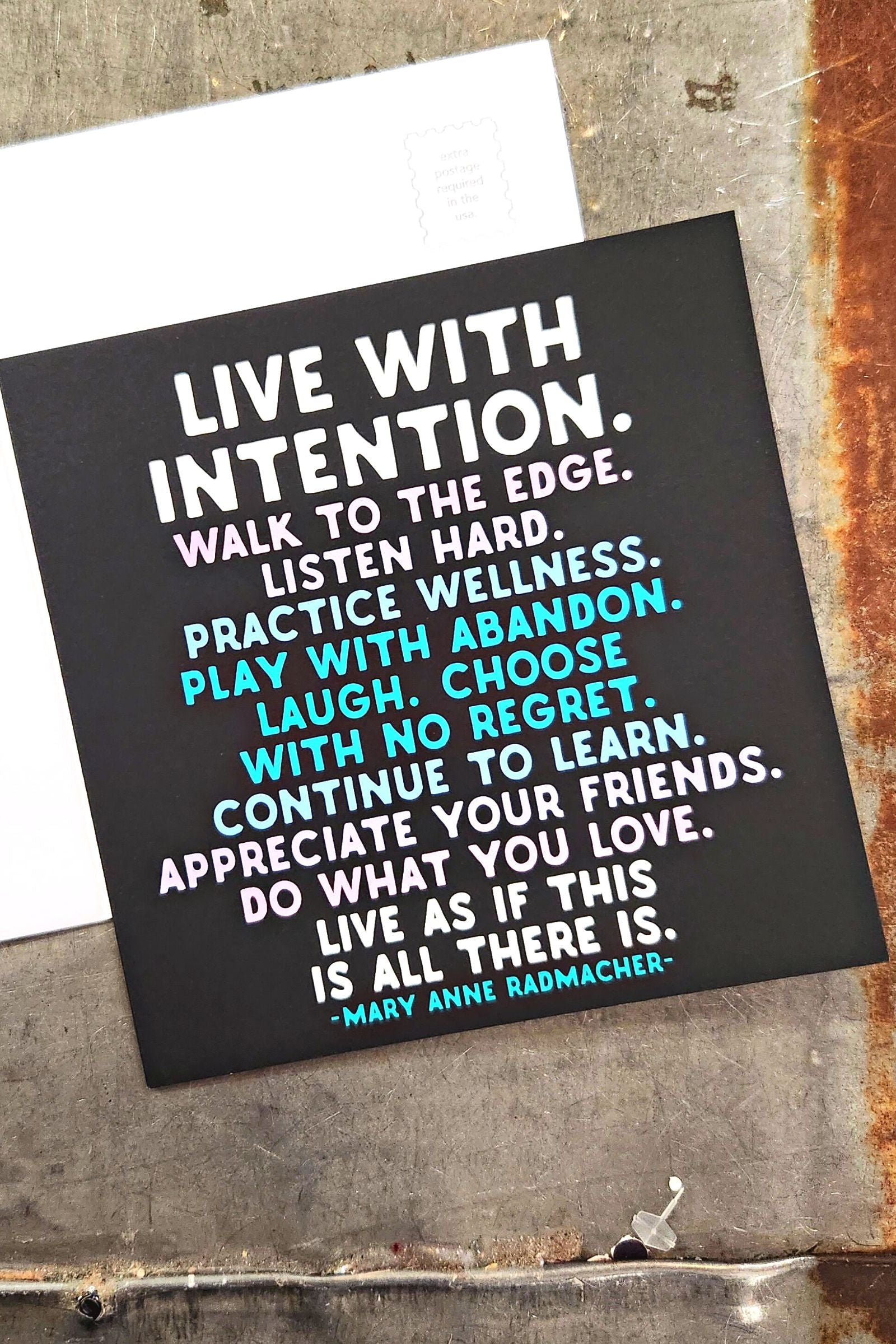 Live with Intention Inspirational Card