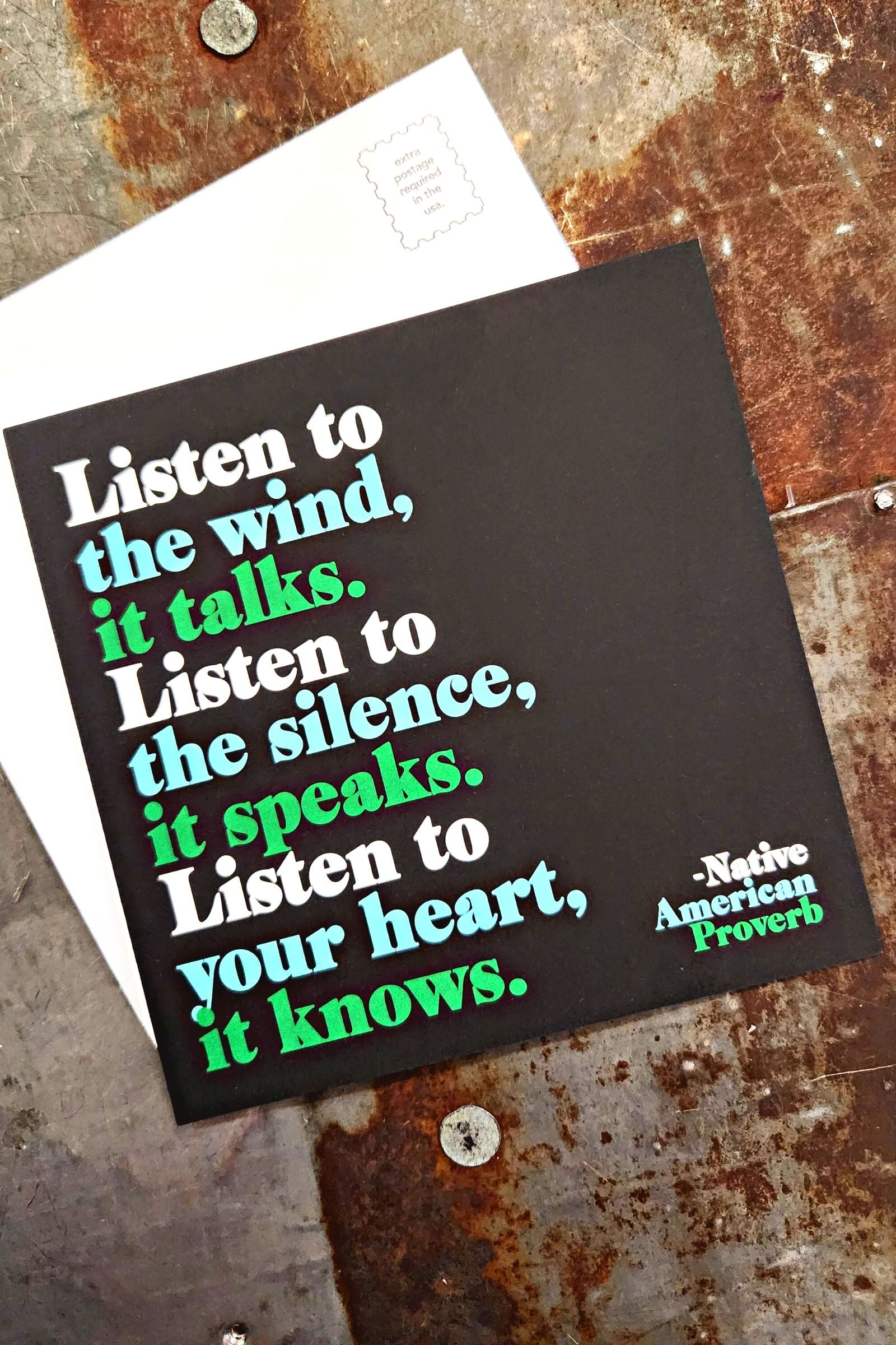 Listen to the Wind Inspirational Card