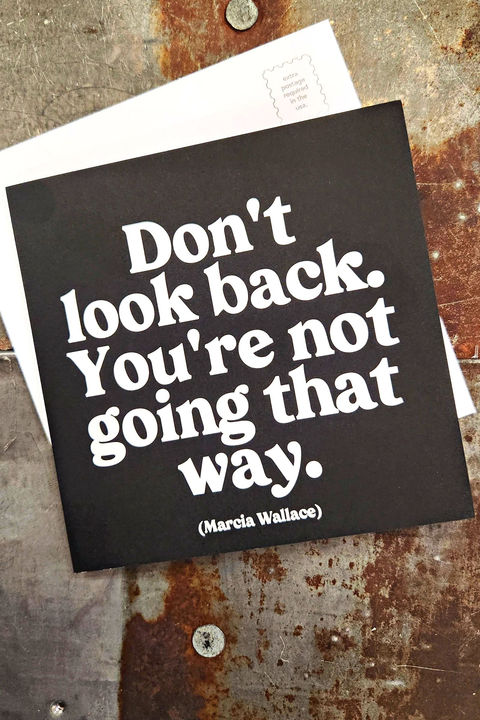 Don't Look Back Inspirational Card