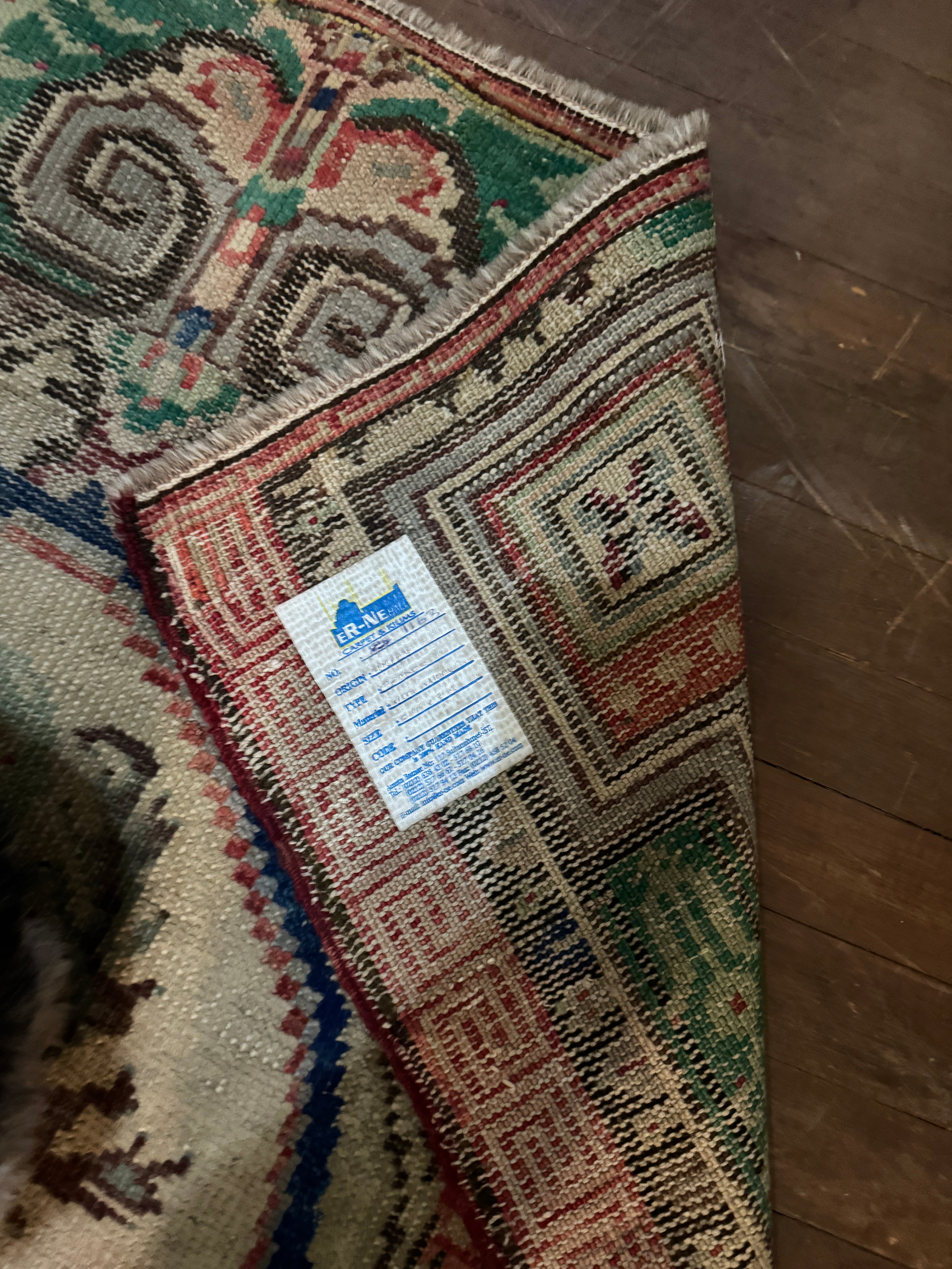 Antique Turkish Rug with Floral Medallion - 5'2” x 3'6” (rug #005)