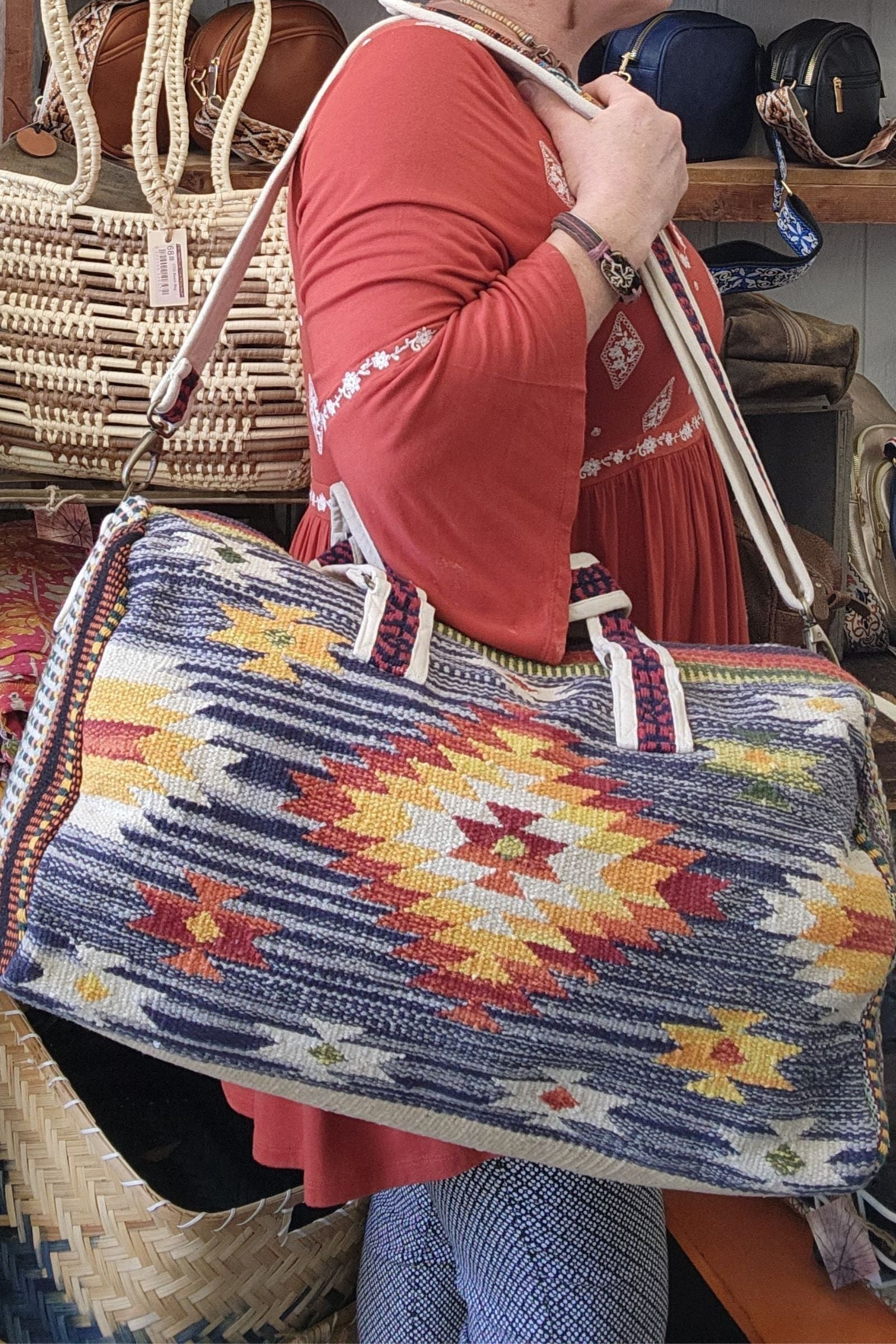 Ruggine Navajo Denim Duffel Bag