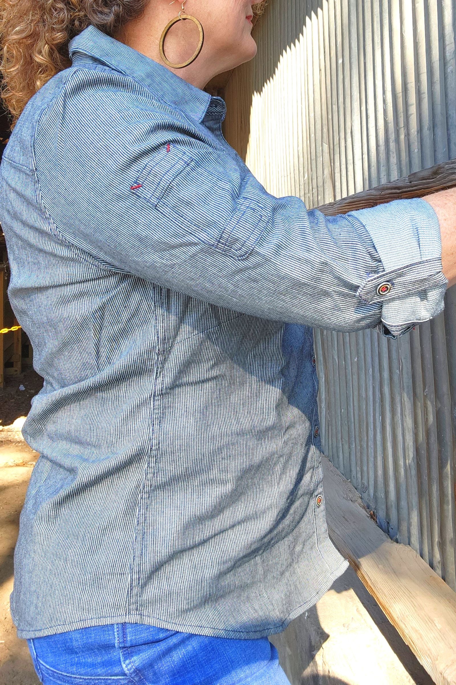 Dovetail Givens Workshirt Indigo Stripe