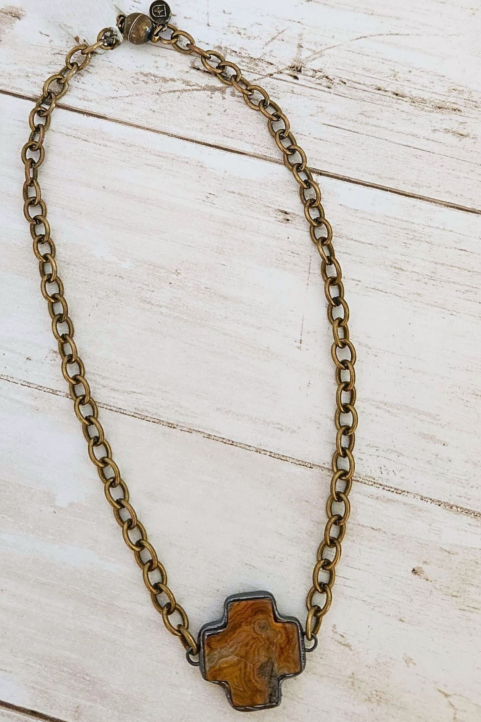 Danica Agate Cross Necklace