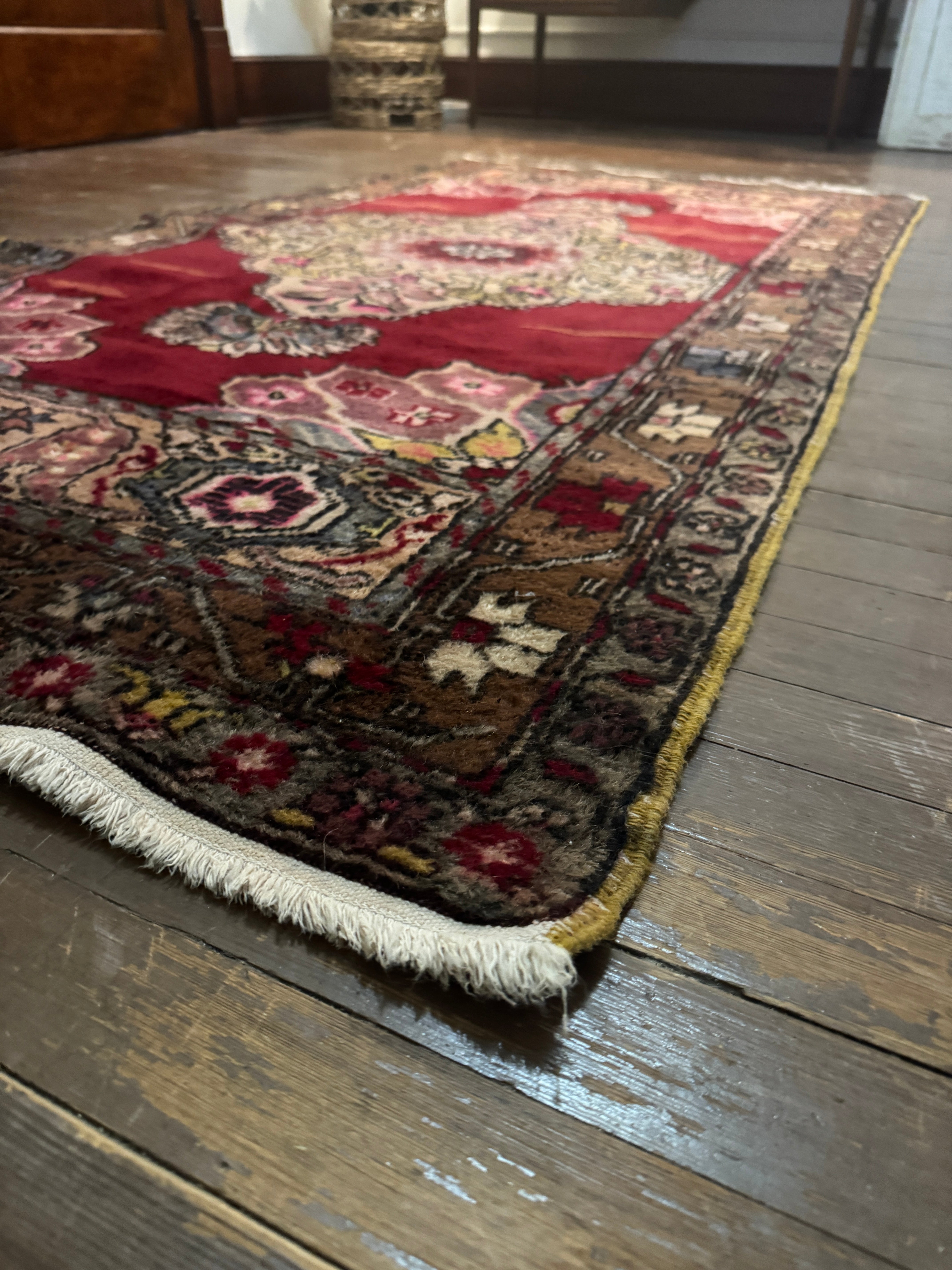 Antique Turkish Medallion Rug - 6'6" x 3'3" (rug #004)