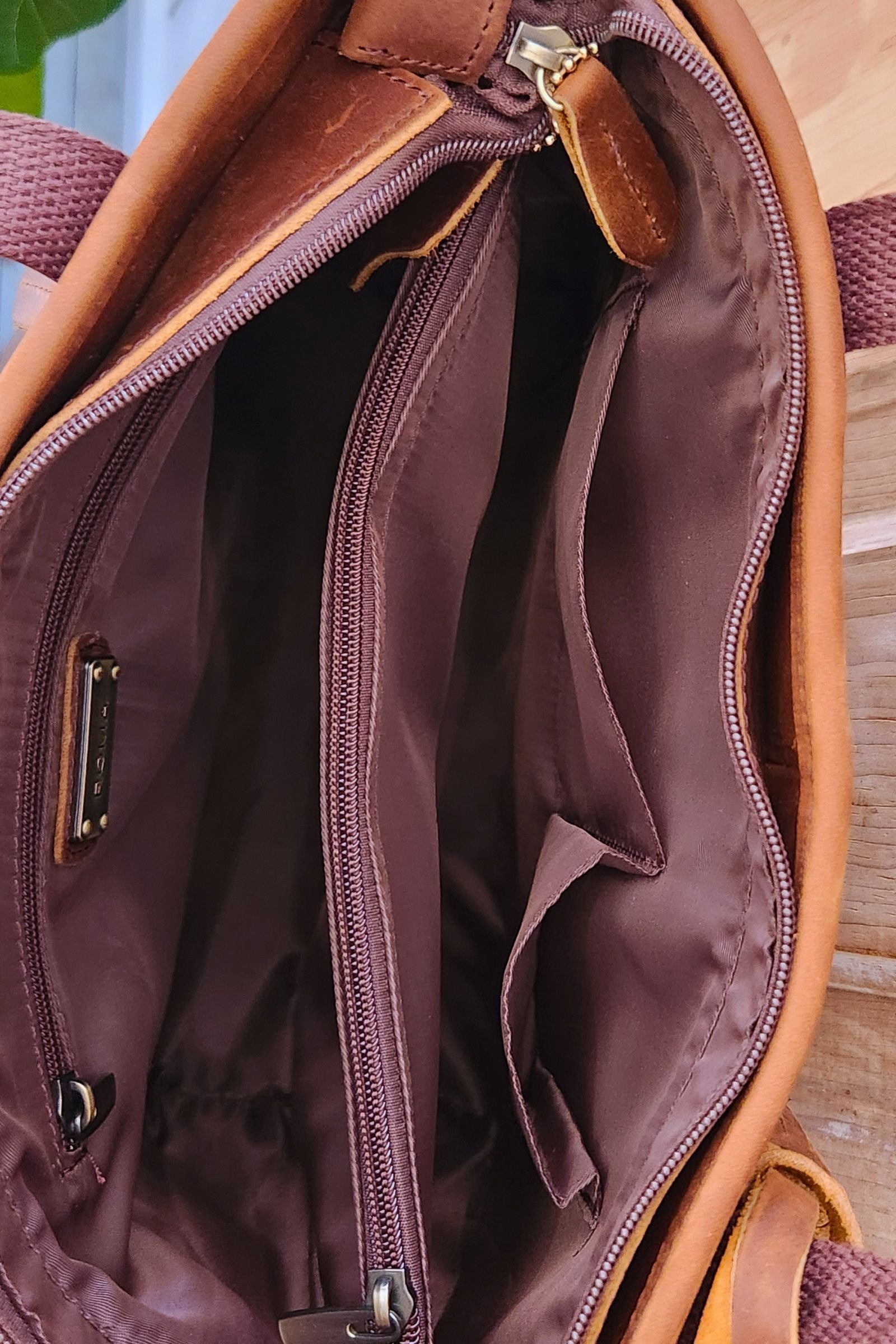 Vintage Cowhide Leather Tote Bag