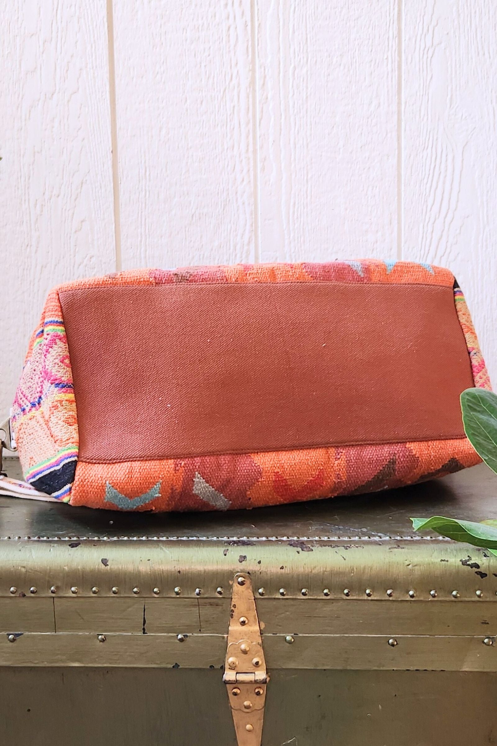 Orange & Pink & Slate Aztec Duffel Bag