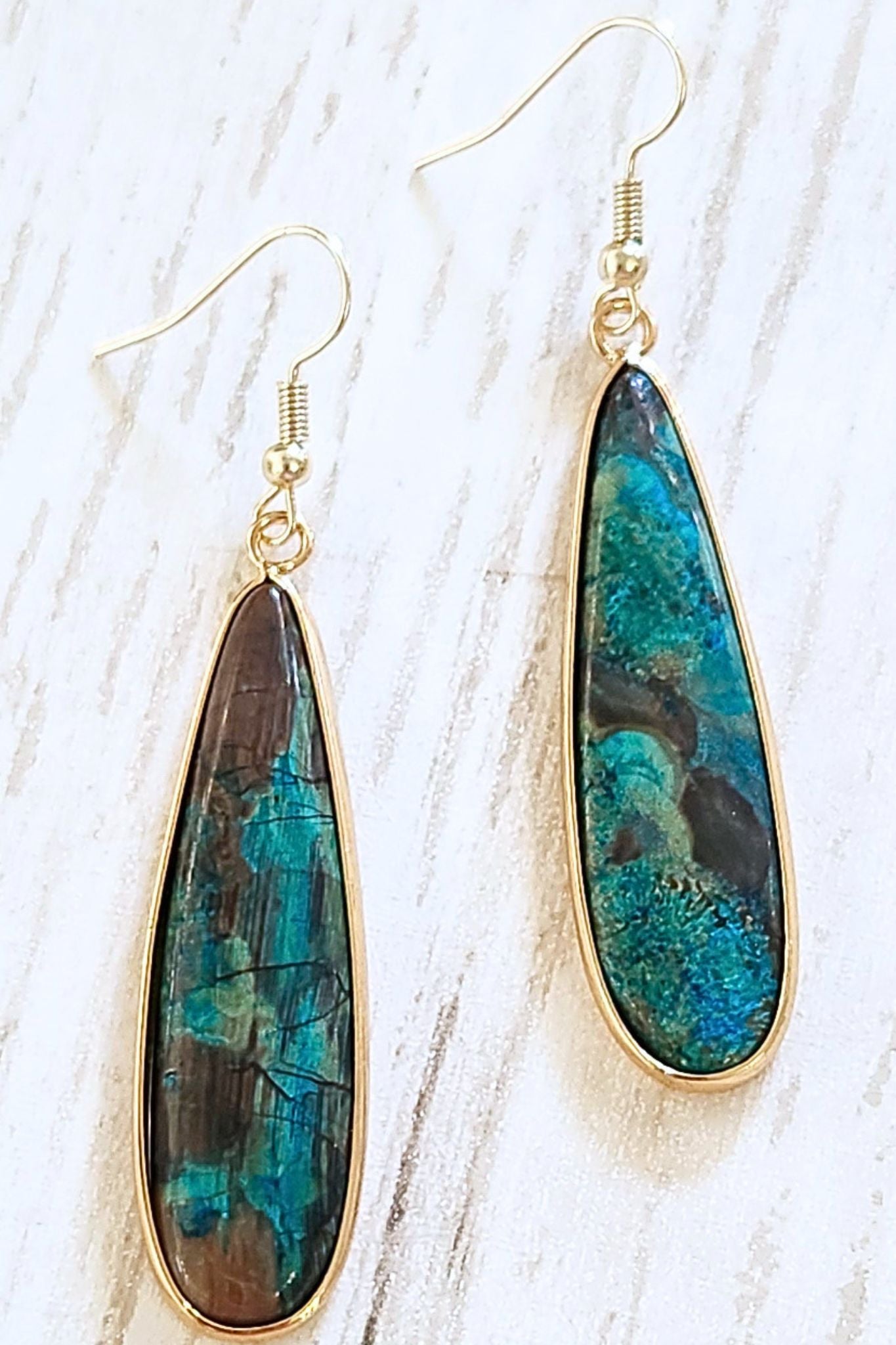 Turquoise Samira Skinny Teardrop Earring