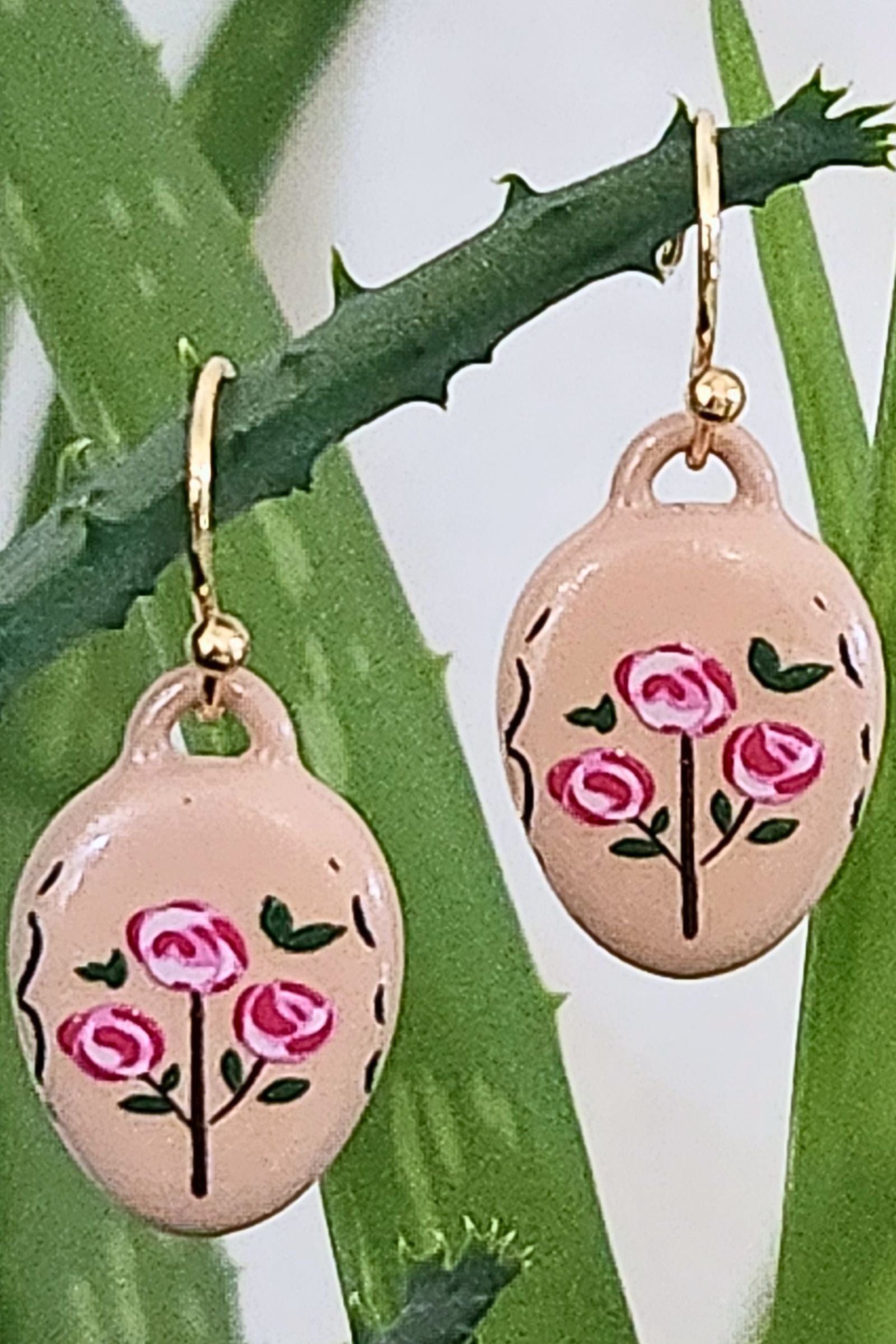 Pink Bouquet Drop Earring
