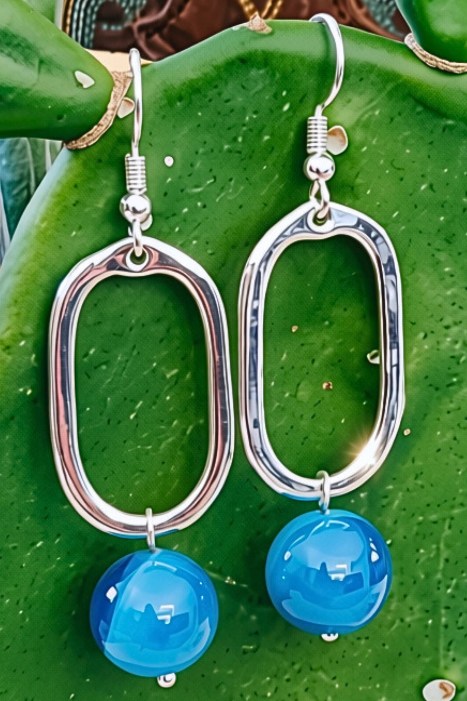 Mila Silver Blue Drop Earrings