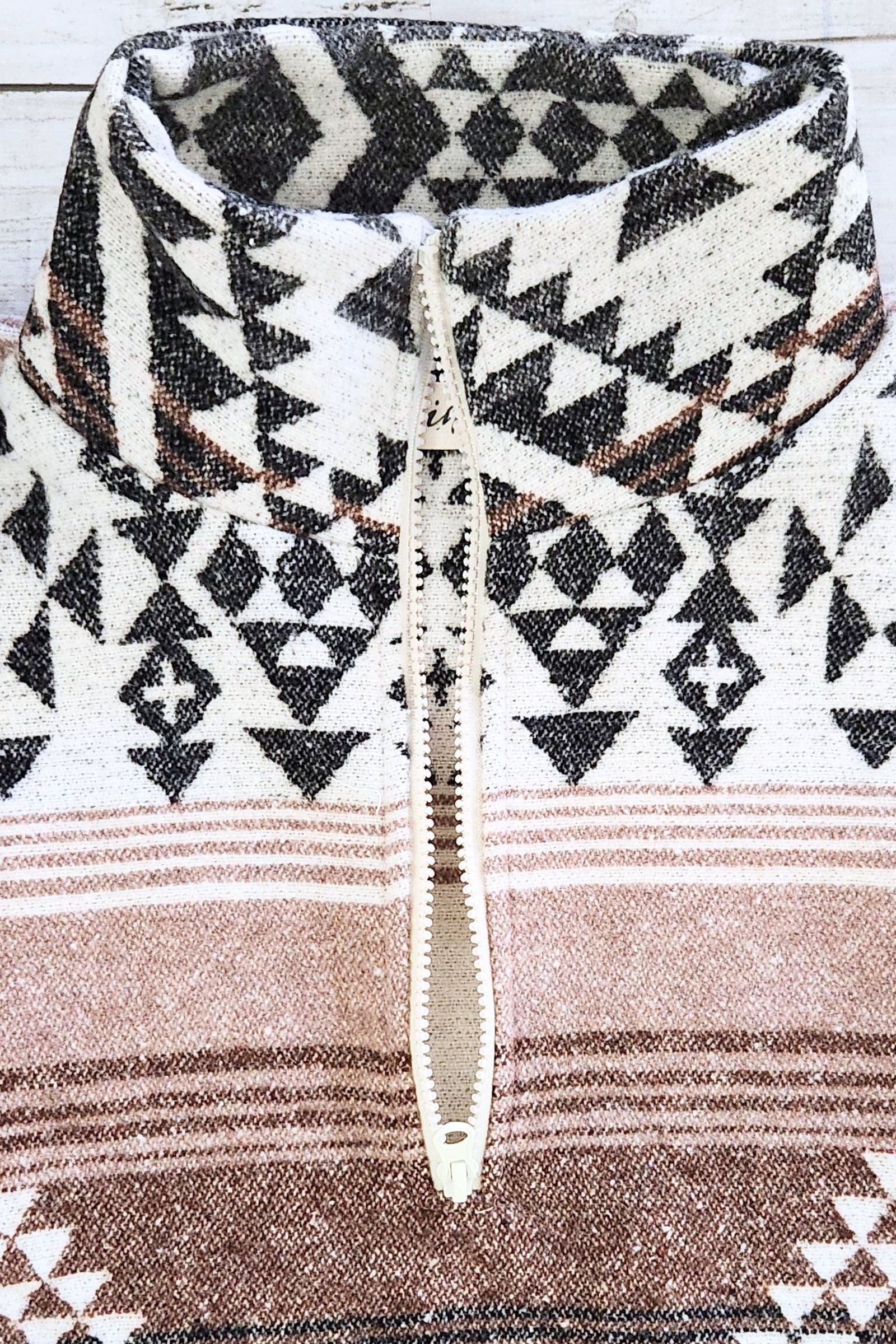 Aztec Woven Pullover Top