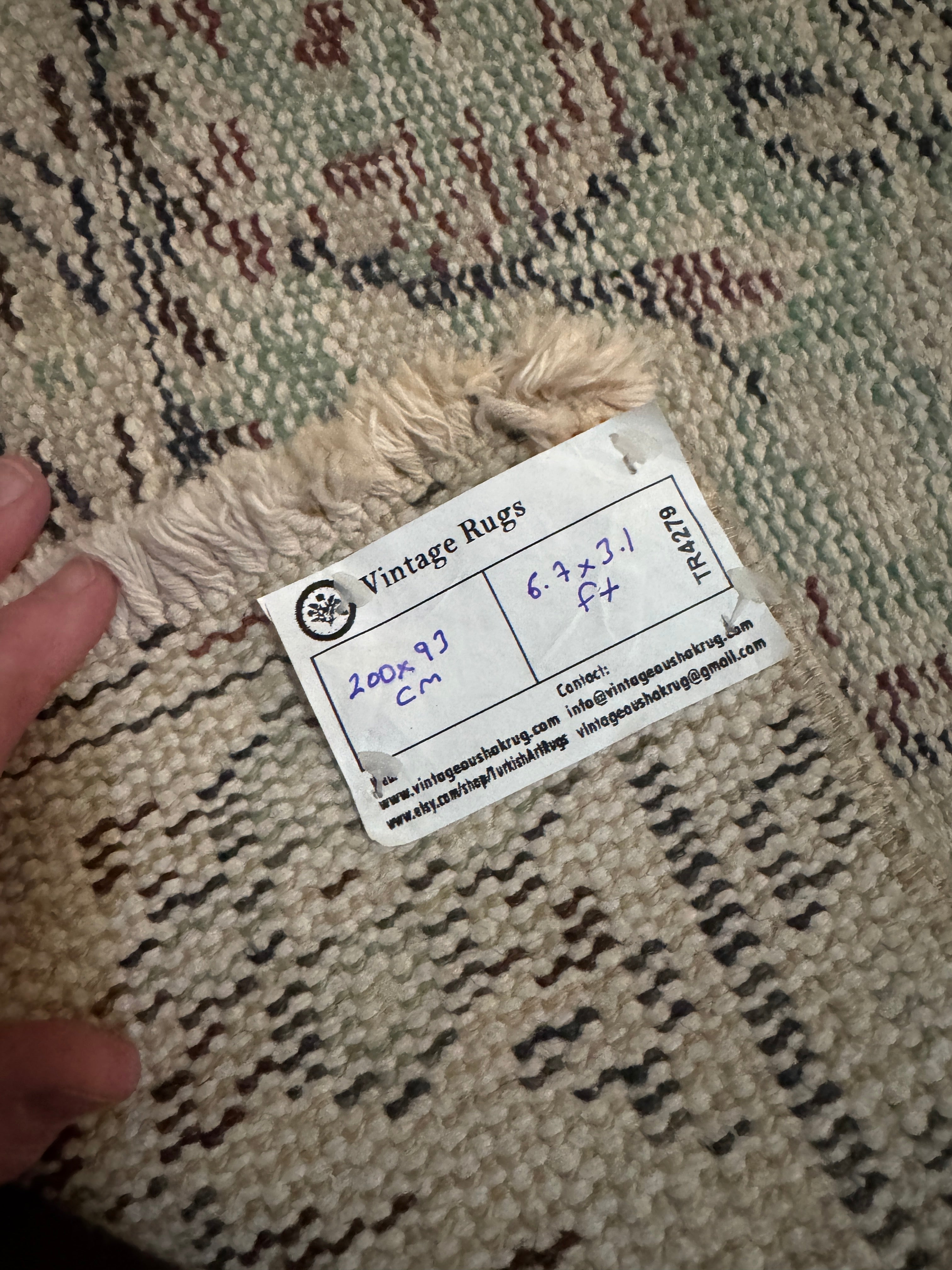 Antique Turkish Flatweave Rug - 6'7" x 3'1" (rug #011)