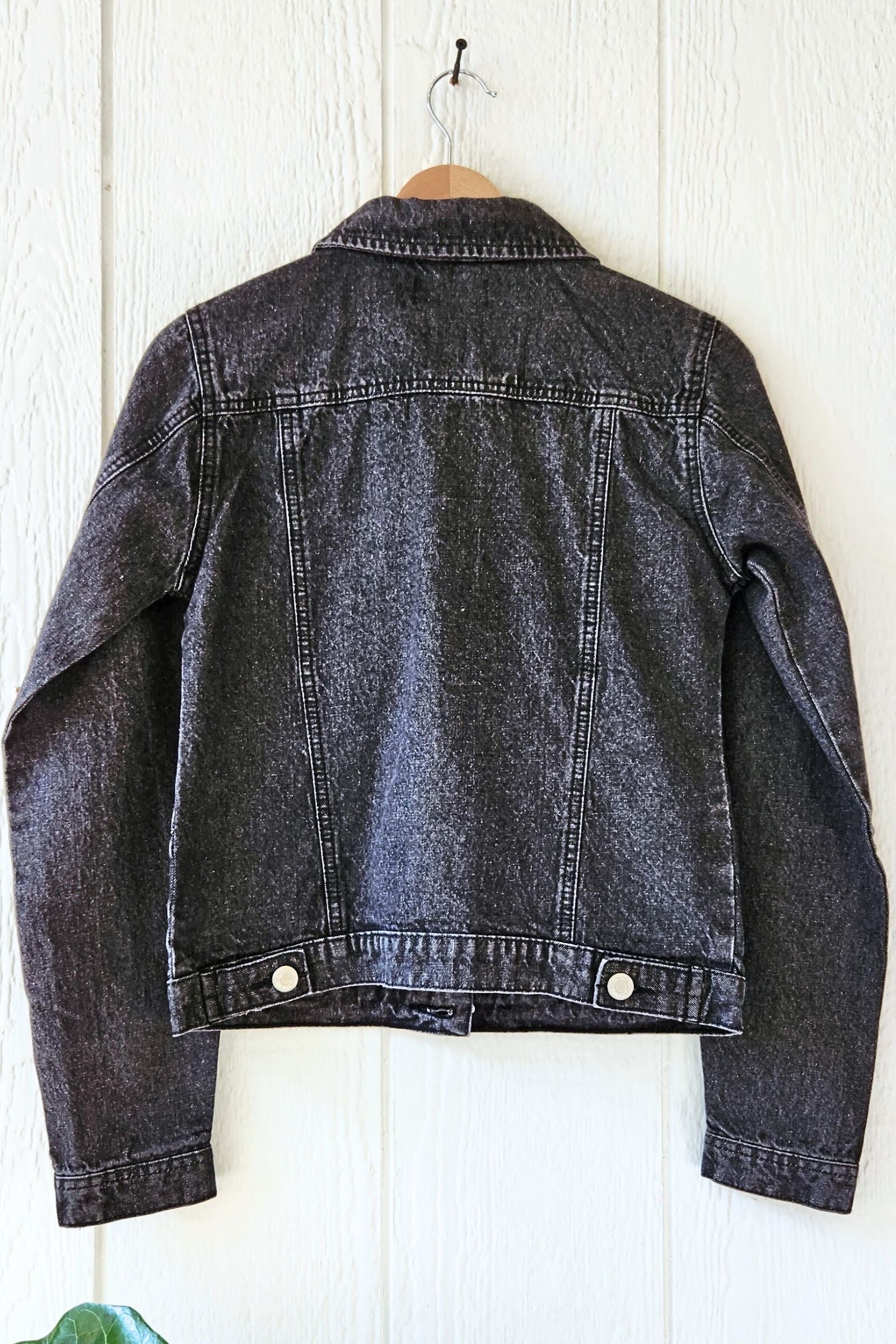 Black Cotton Classic Denim Jacket