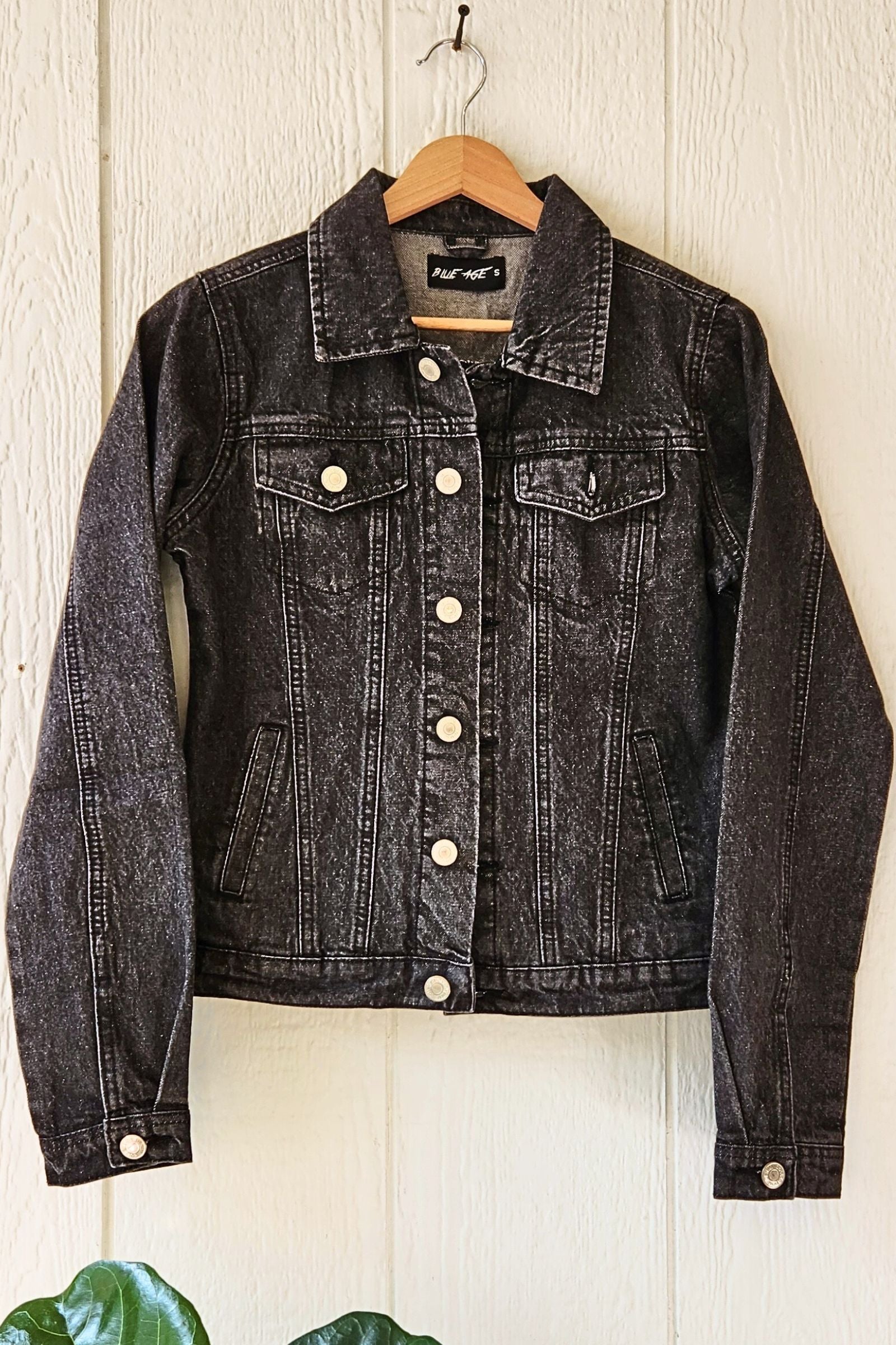 Black Cotton Classic Denim Jacket