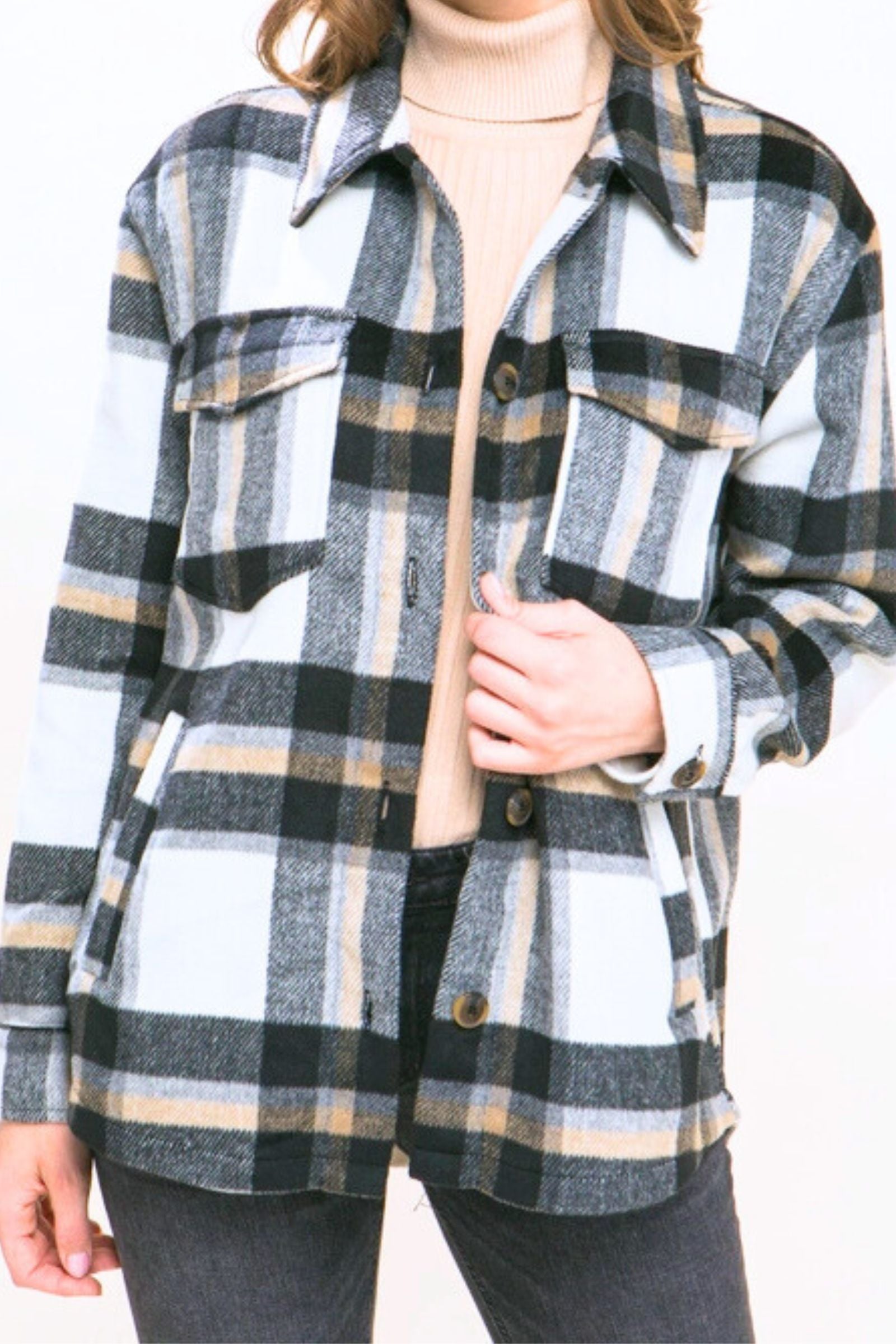 Black & White Plaid Shacket