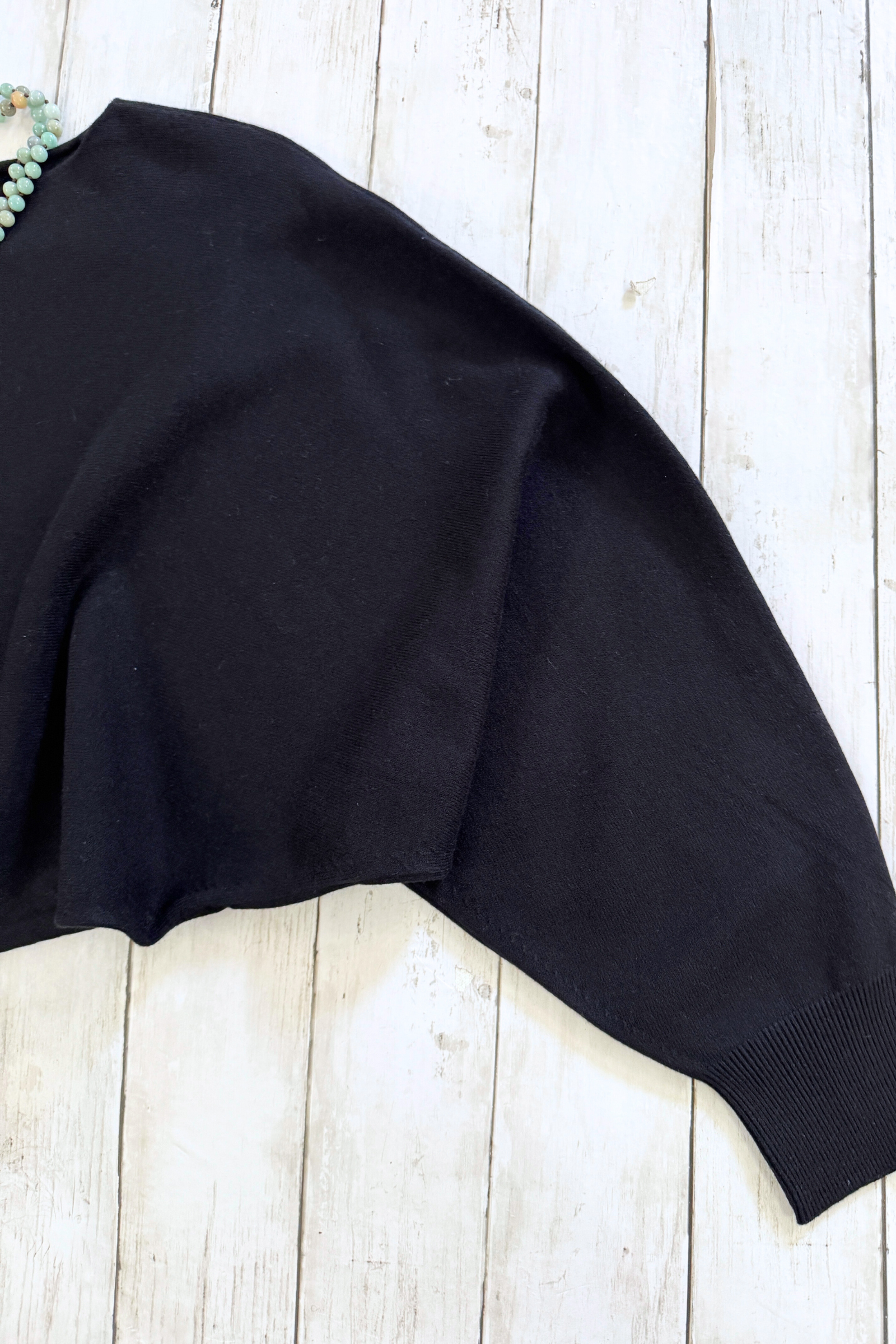 Black Asymmetrical Hemline Sweater