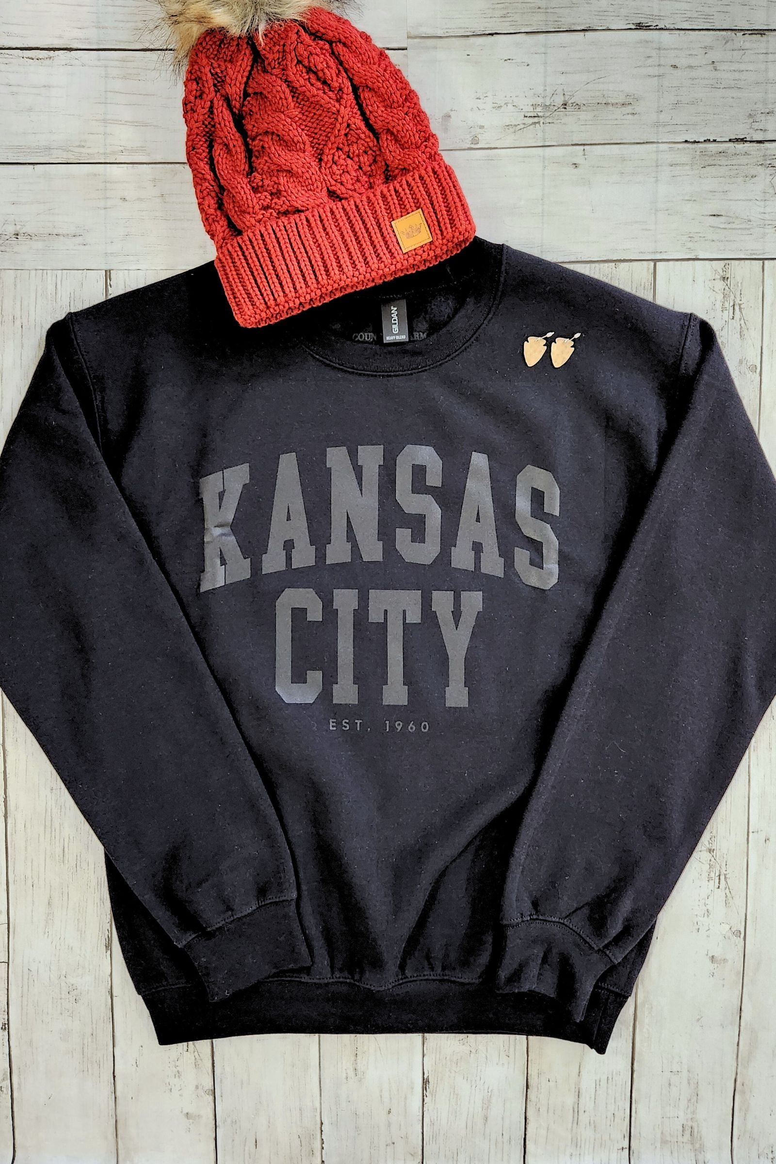 Monochromatic Black Kansas City Sweatshirt