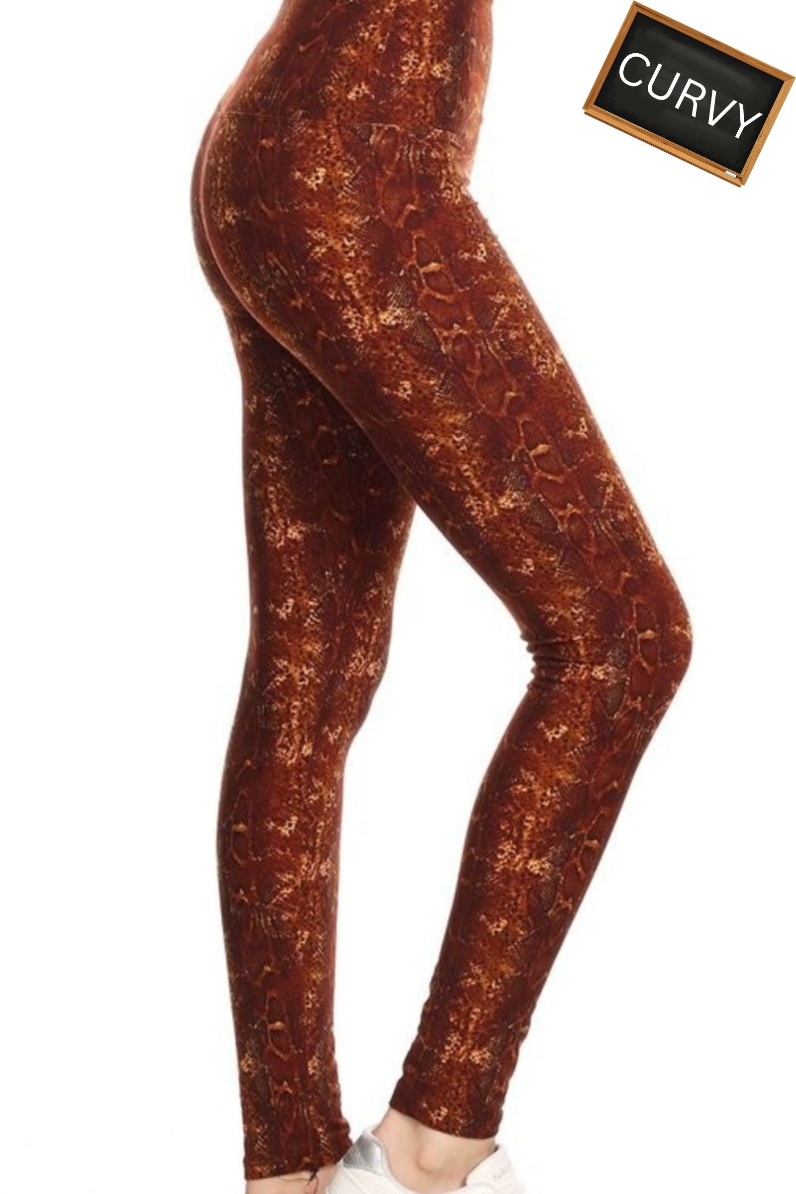 CURVY Scarlett Snake Print Yoga Legging