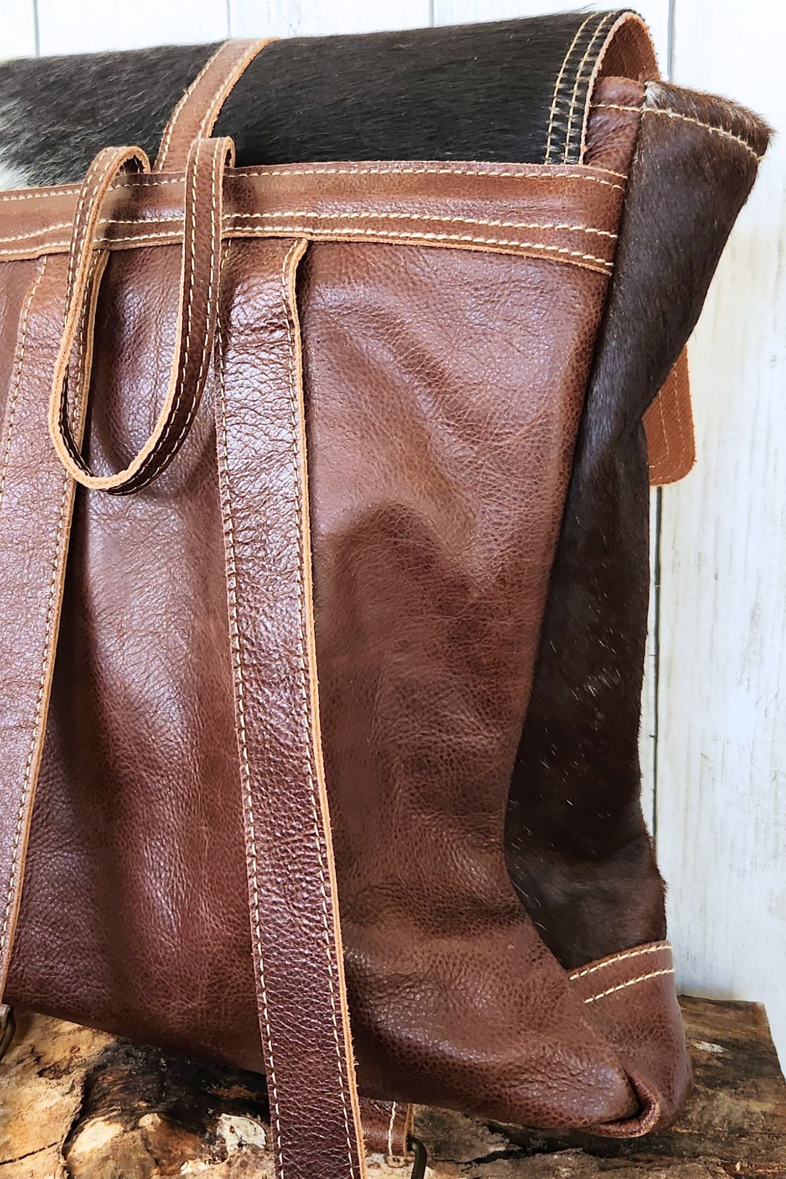 Cowhide Back Pack Bag