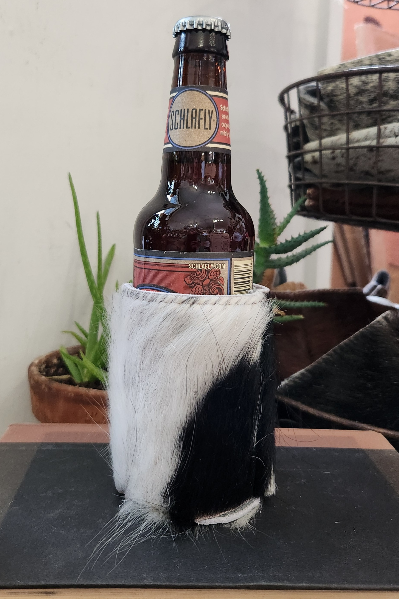 Cowhide Koozie