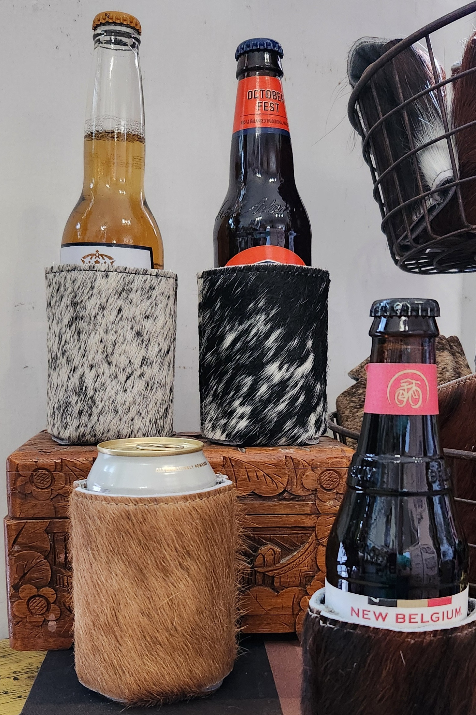 Cowhide Koozie