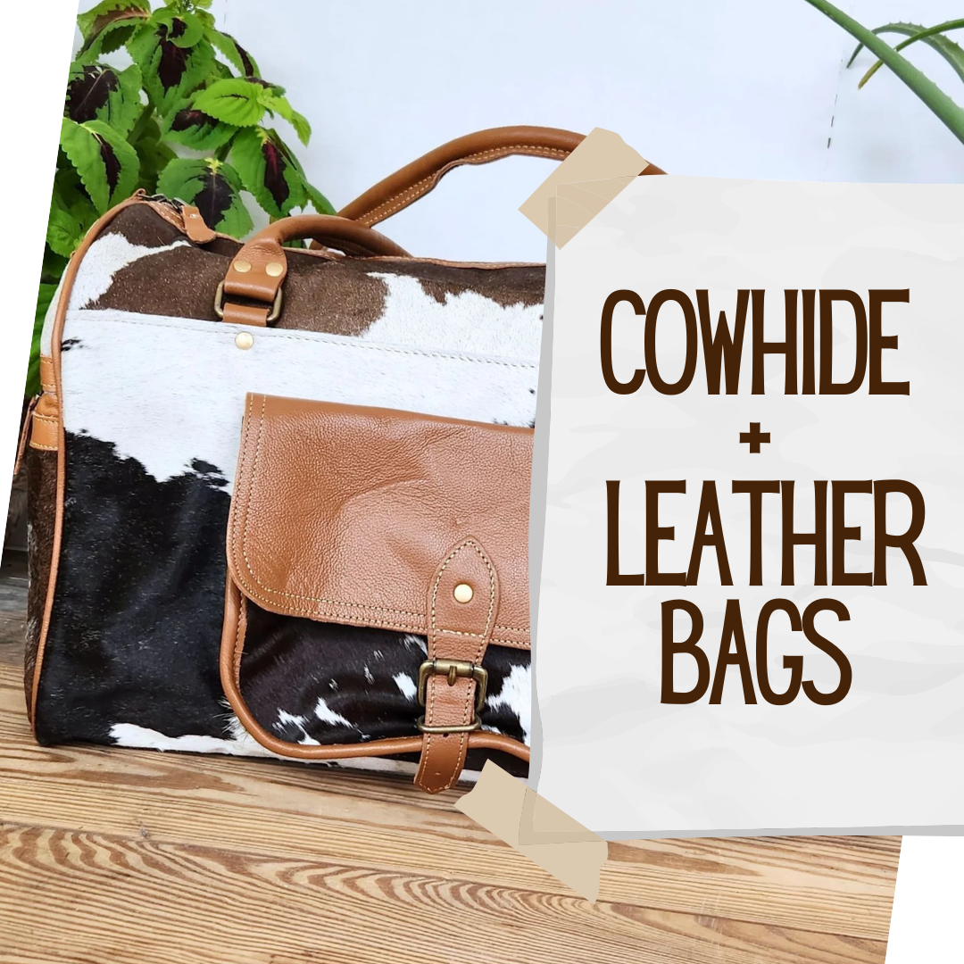 Cowhide and Leather bags and purses