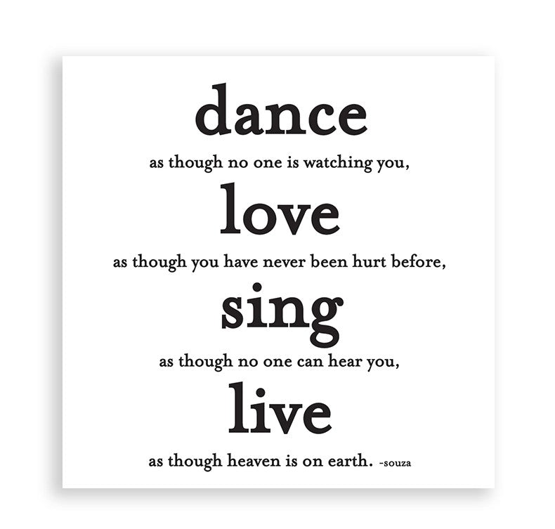 Dance Love Sing Live Inspirational Magnet